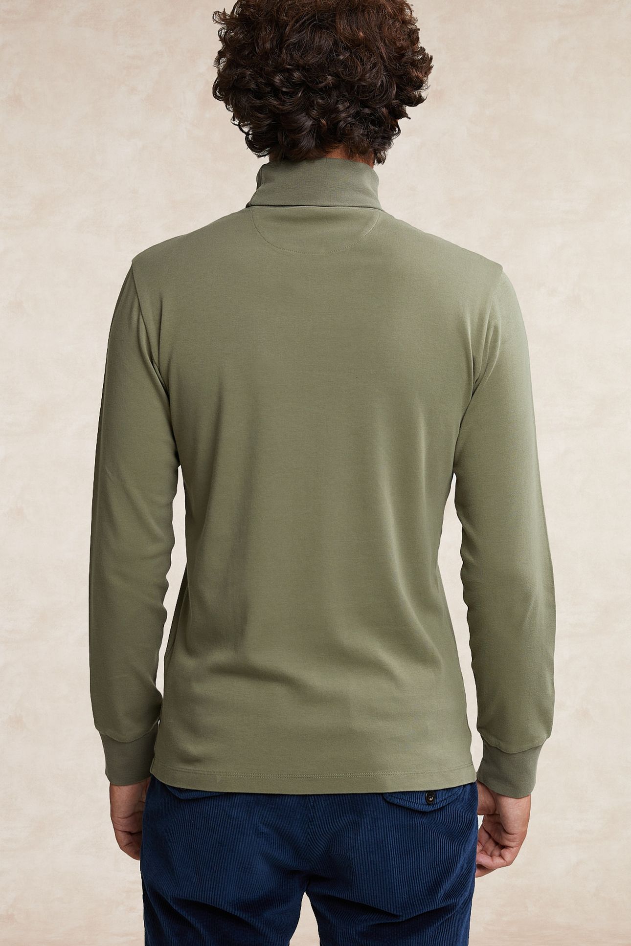COTTON ROLL NECK T-SHIRT LONG SLEEVES FYNBOSS GREEN 2