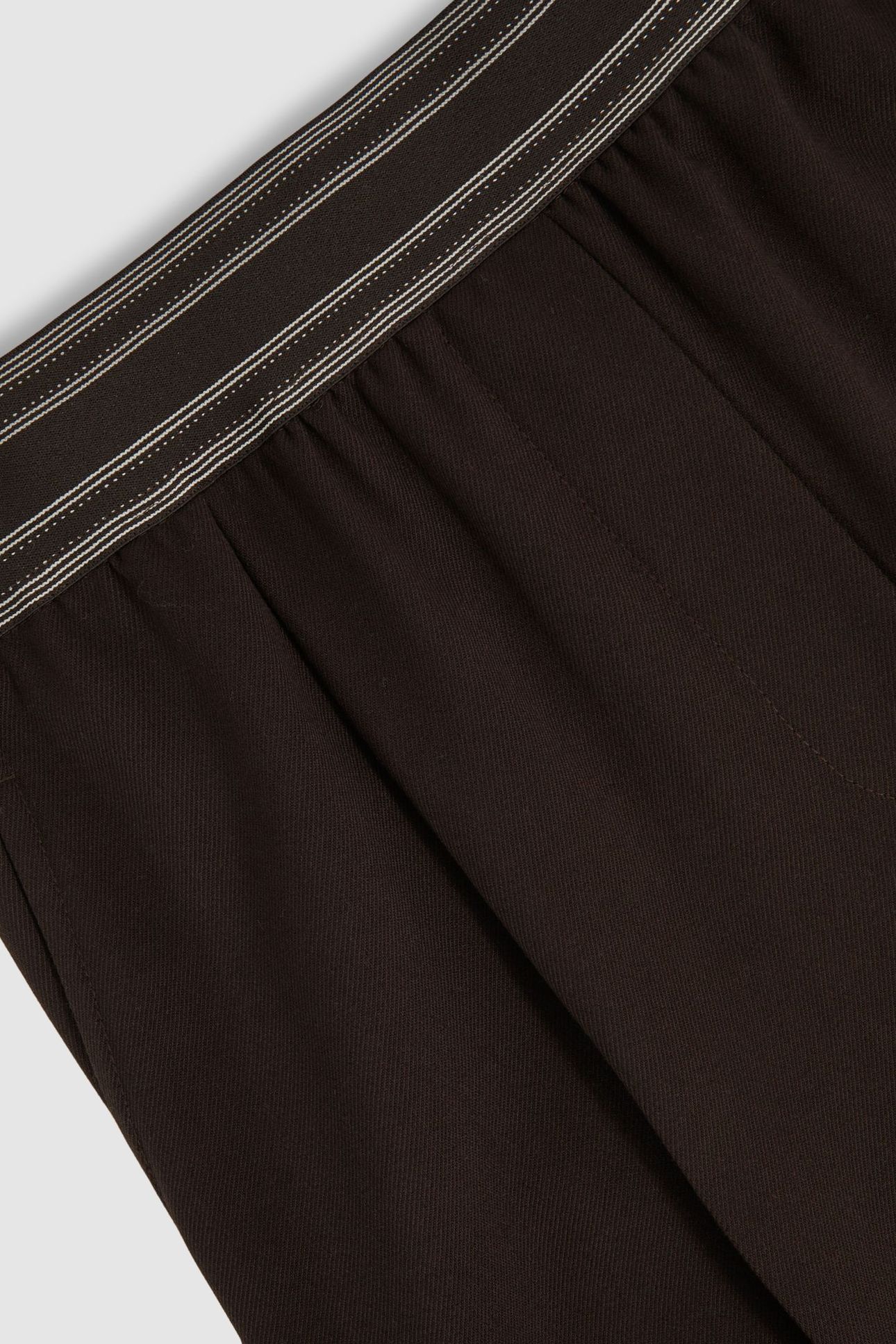 WAISTBAND WIDE LEG TROUSER CHOCOLATE BROWN 5