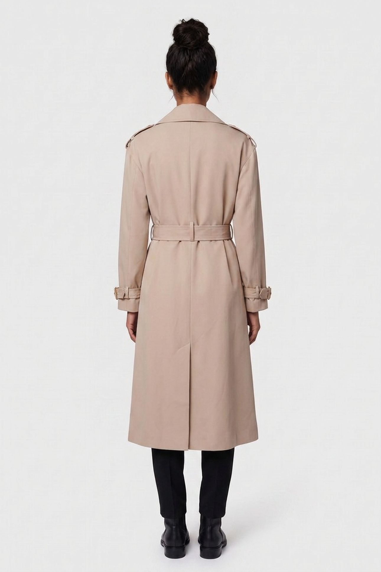 NINA LONG TRENCH COA VELVET TAUPE 2