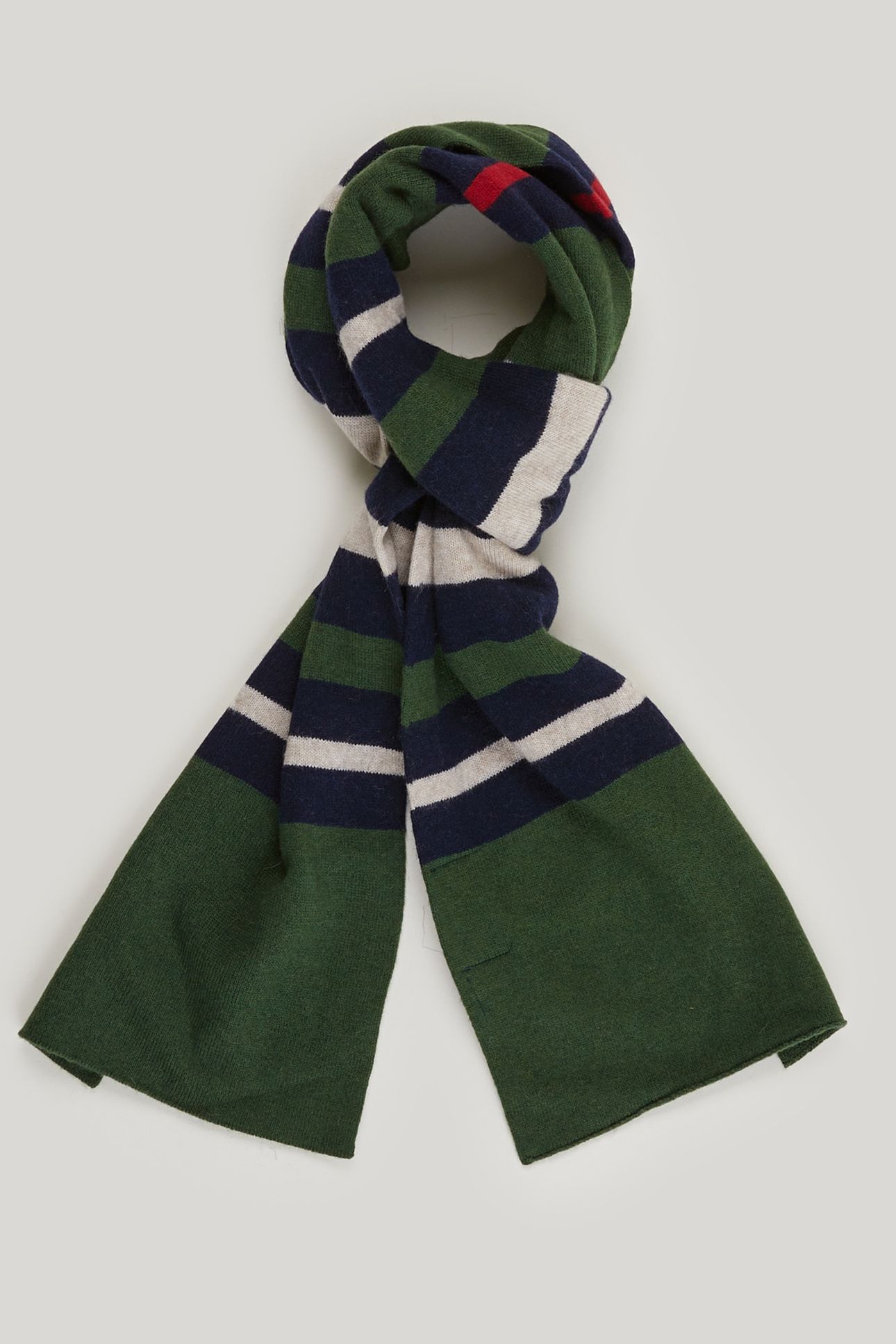 STRIPE PATTERN SCARF KHAKI 1