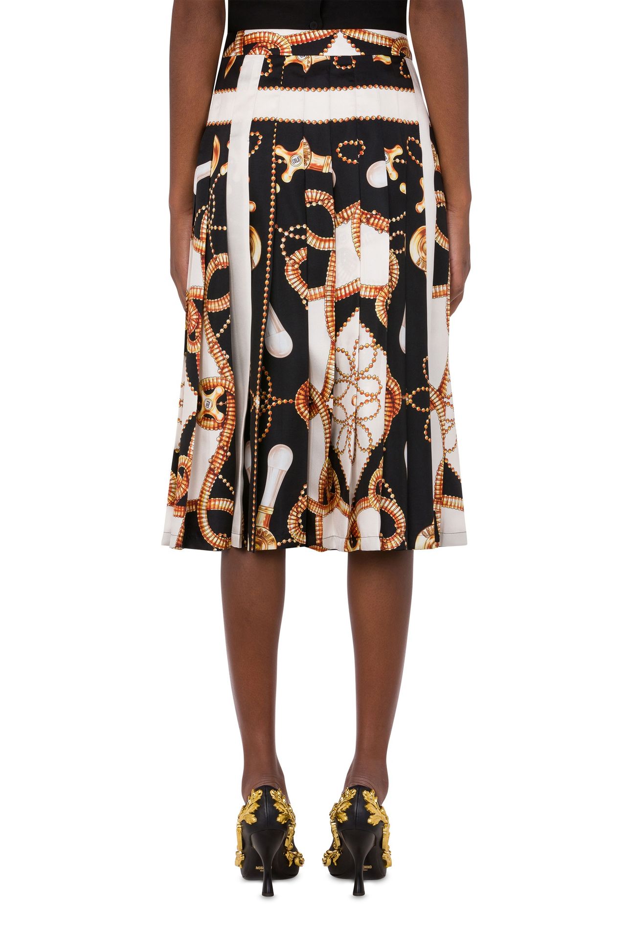 SILK SKIRT FAUCETS PRINT BLACK 2