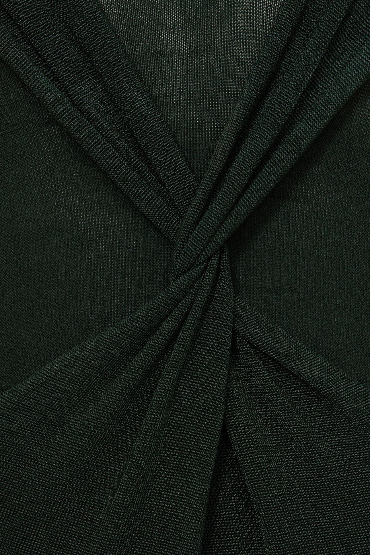CUT OUT KNITTED MIDI DRESS DARK GREEN 4