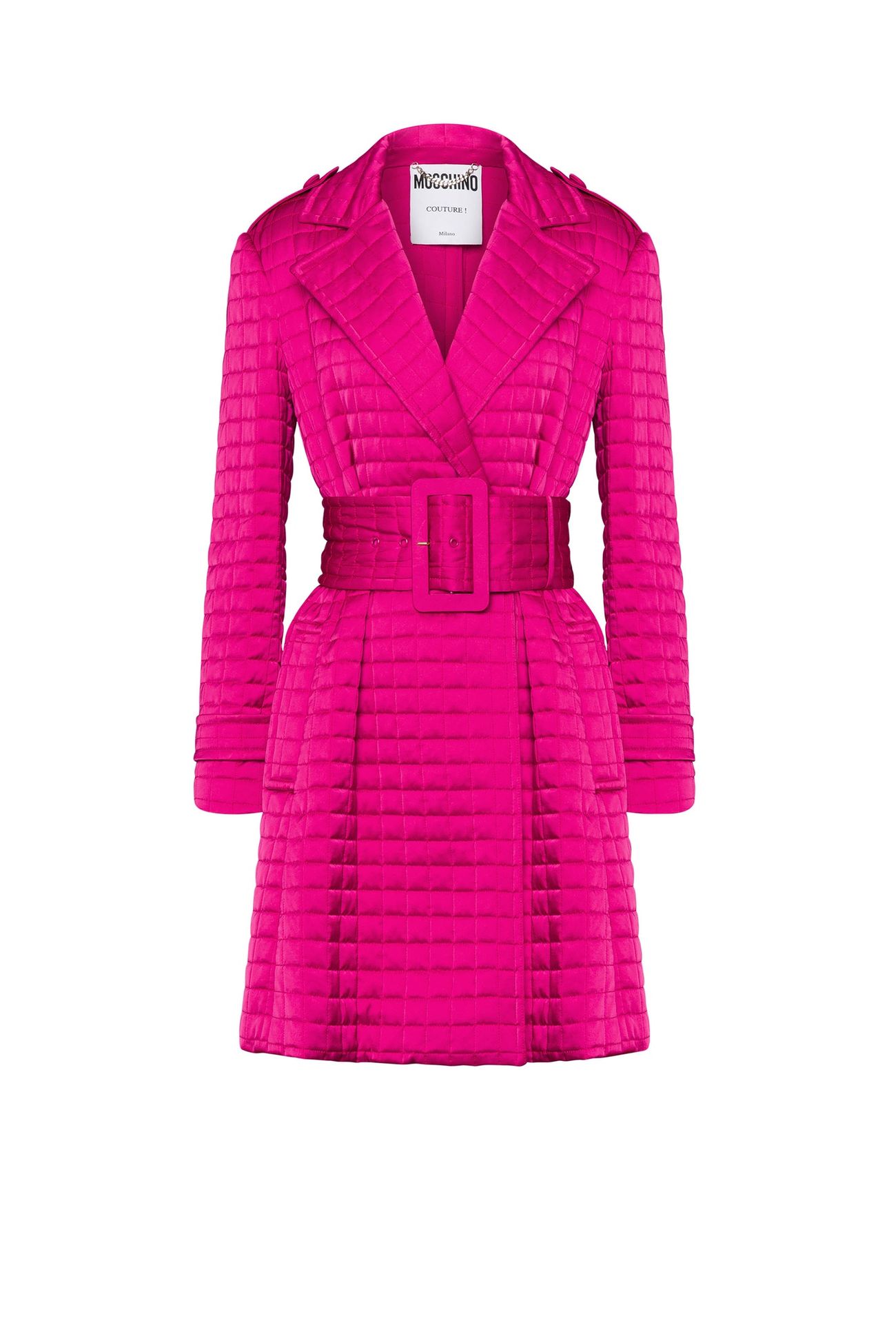 QUILTED SATIN COAT FUCSIA 3