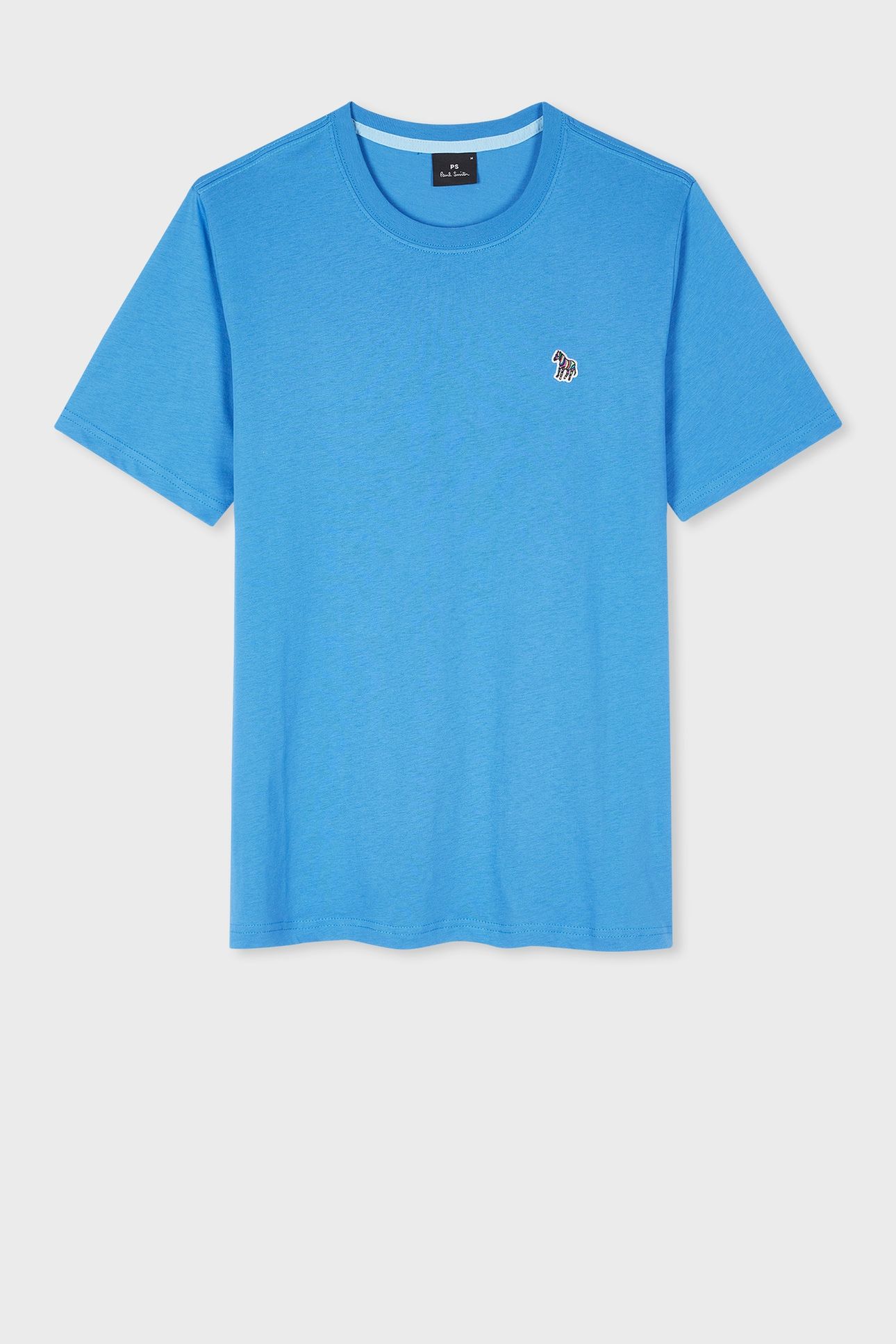 MENS REG FIT TSHIRT ZEBRA BADGE GREYISH BLUE 1