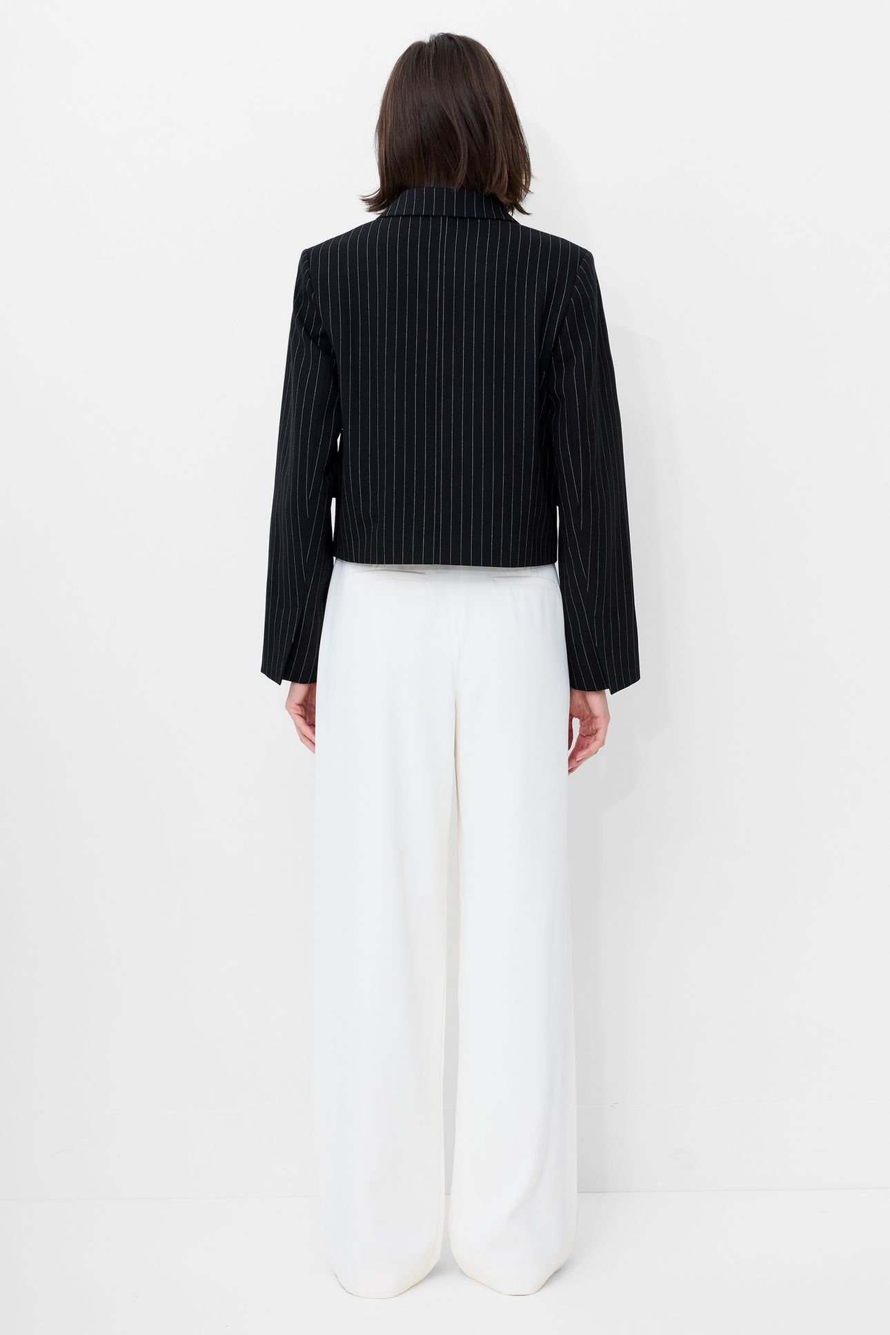 MORGAN TAILORED CROPPED BLAZER BLACK WINTER WHITE 4