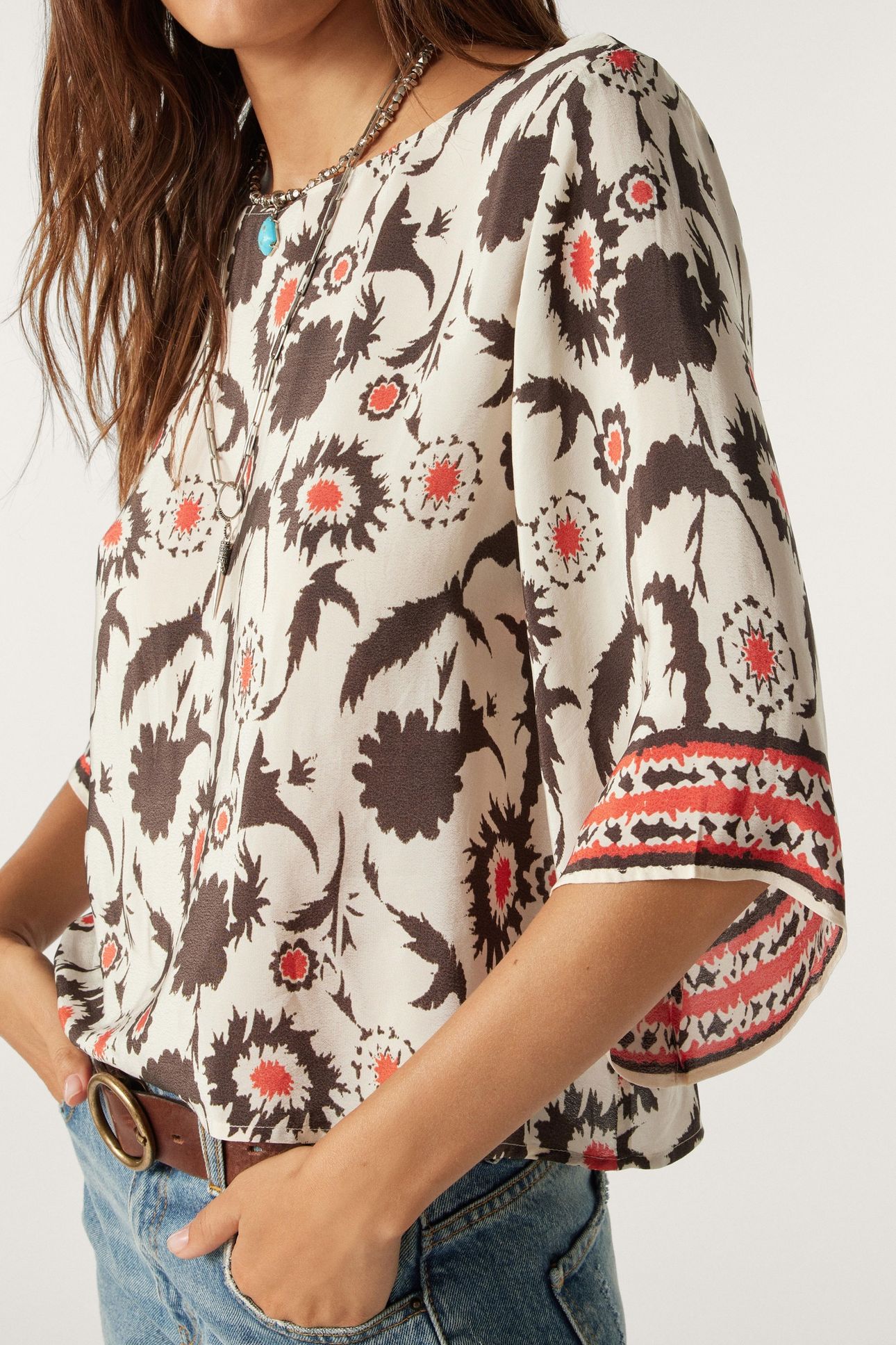 SHORT SLEEVES TOP ECRU 5