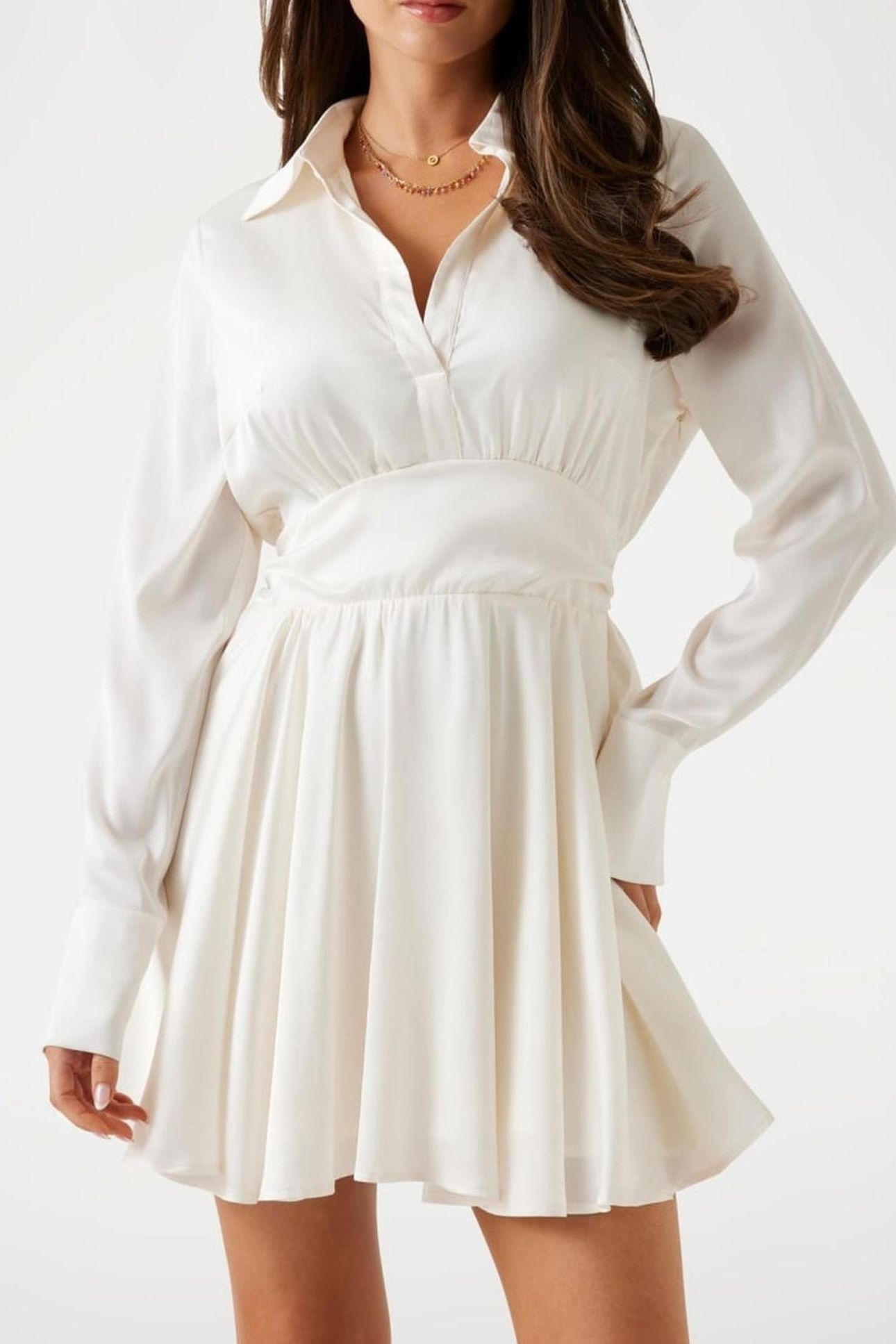 LS CONCETTA FLARE DR CREAM WHITE 1