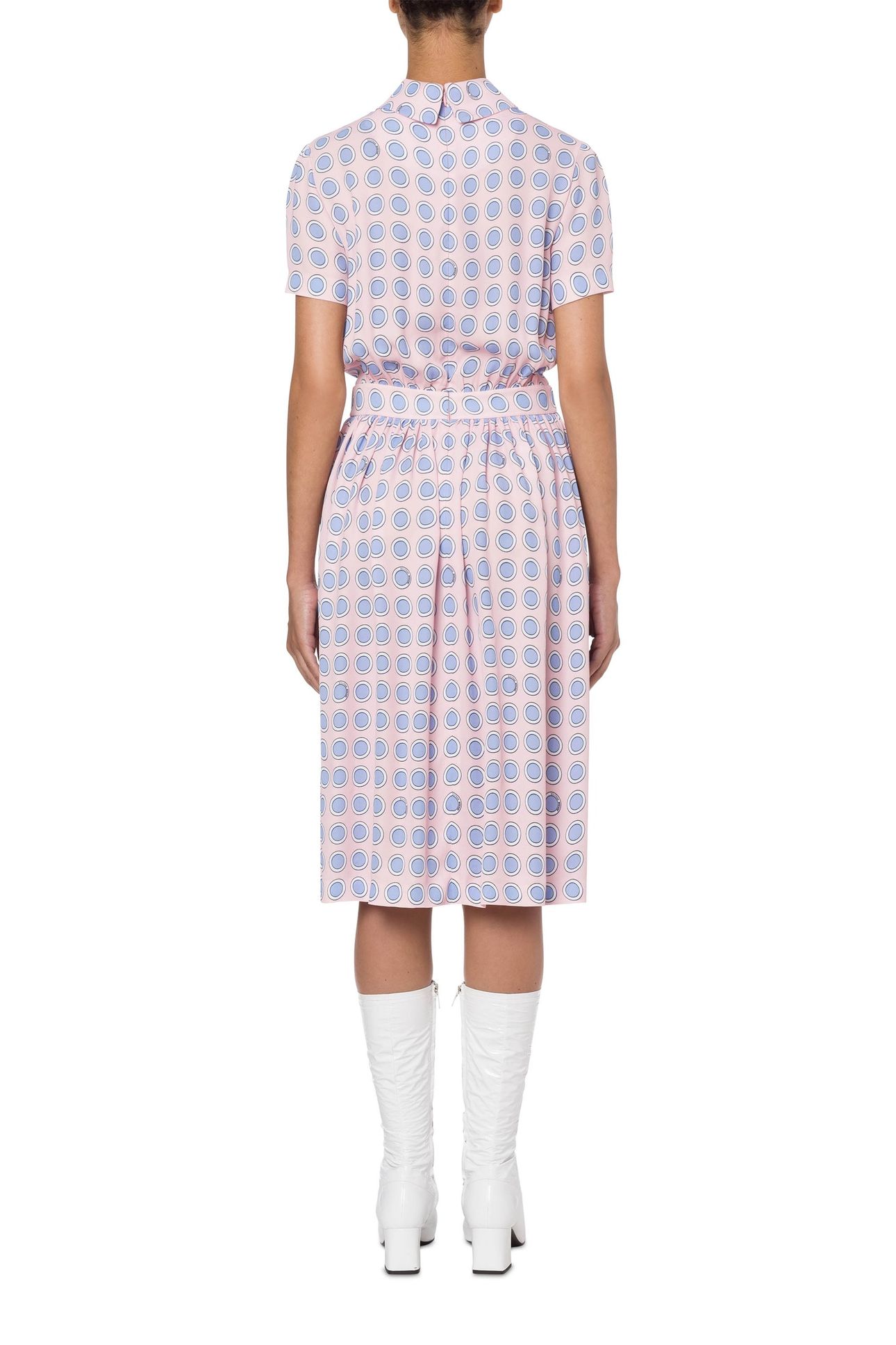 ALLOVER EYELETS VISCOSE DRESS BLUE 2