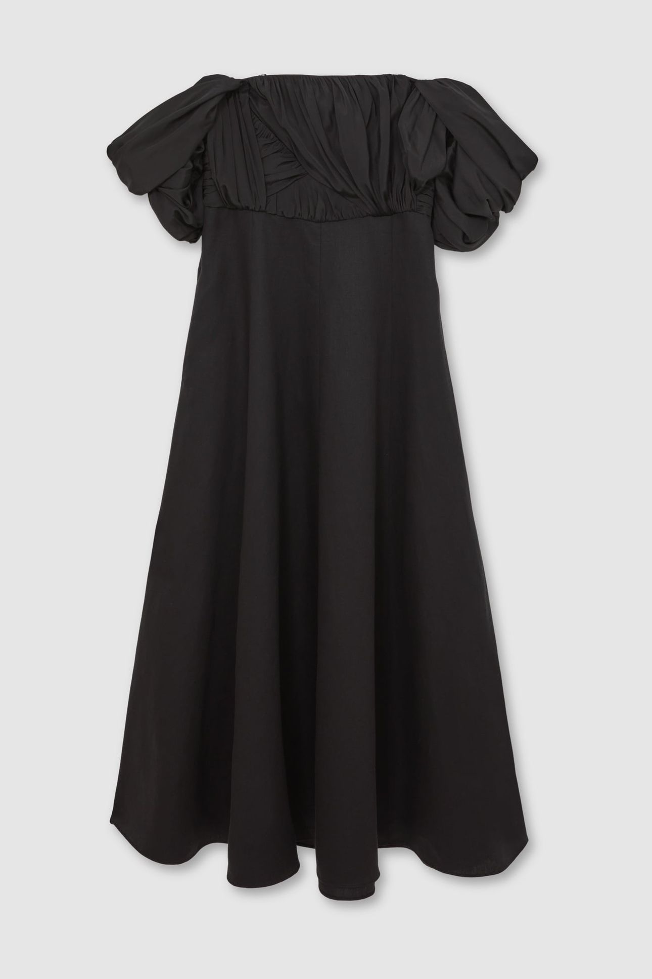 BARDOT SCULPTURAL DRESS BLACK 3