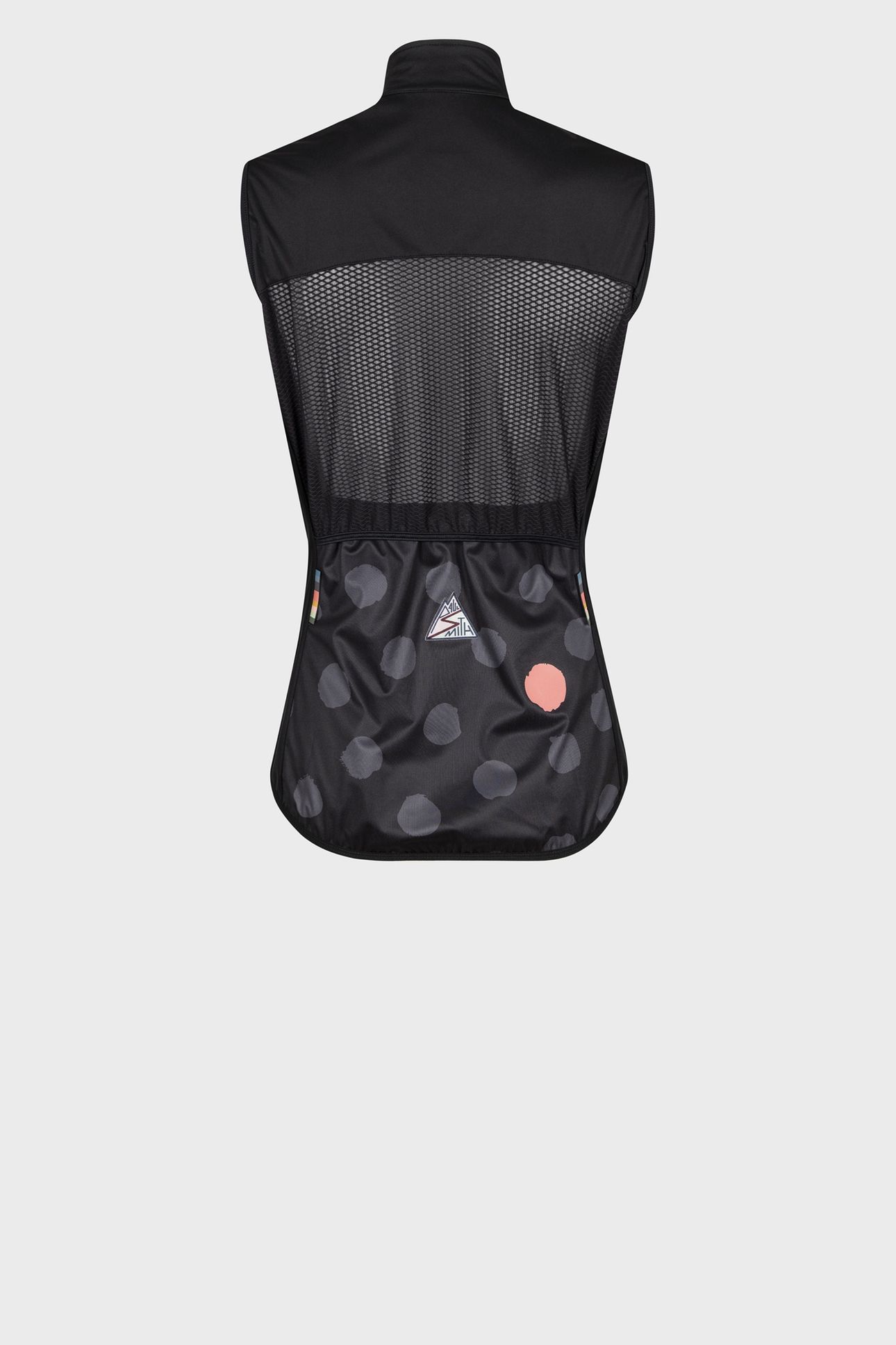 WOMENS CYCLE GILET POLKA BLACK 2
