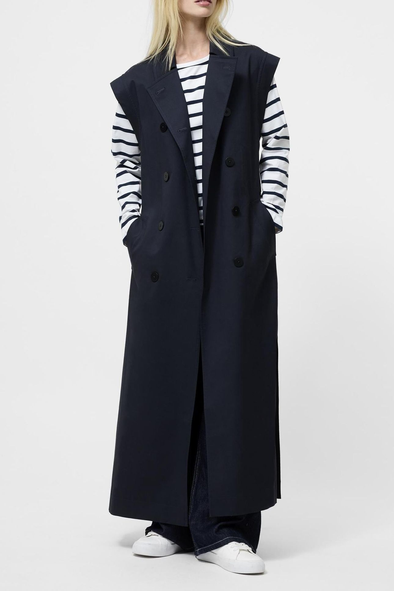 DANBY SLVLSS TRENCH COAT NAVY NAVY 1