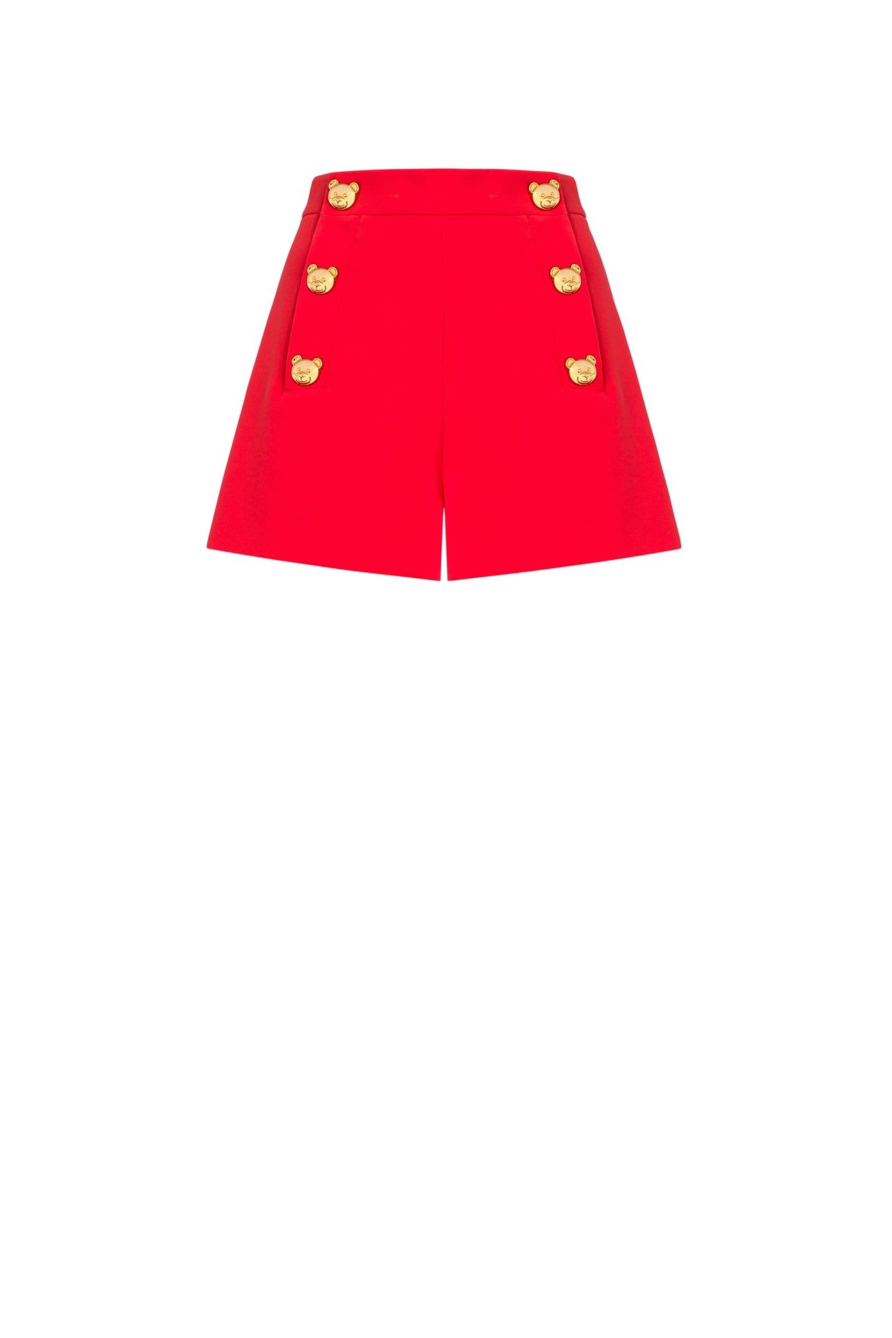 TEDDY BUTTONS CRÊPE SHORTS RED 3