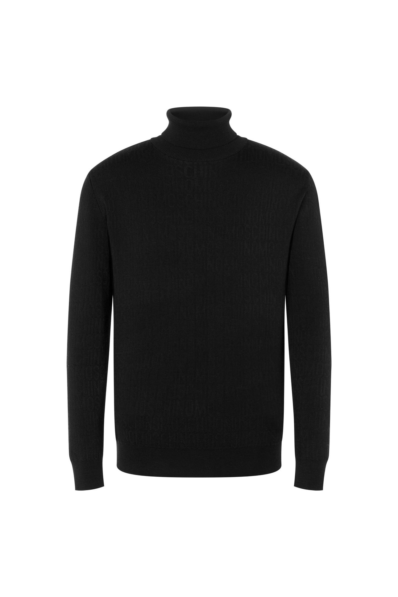 ALLOVER LOGO HIGH COLLAR SWEATER BLACK 3
