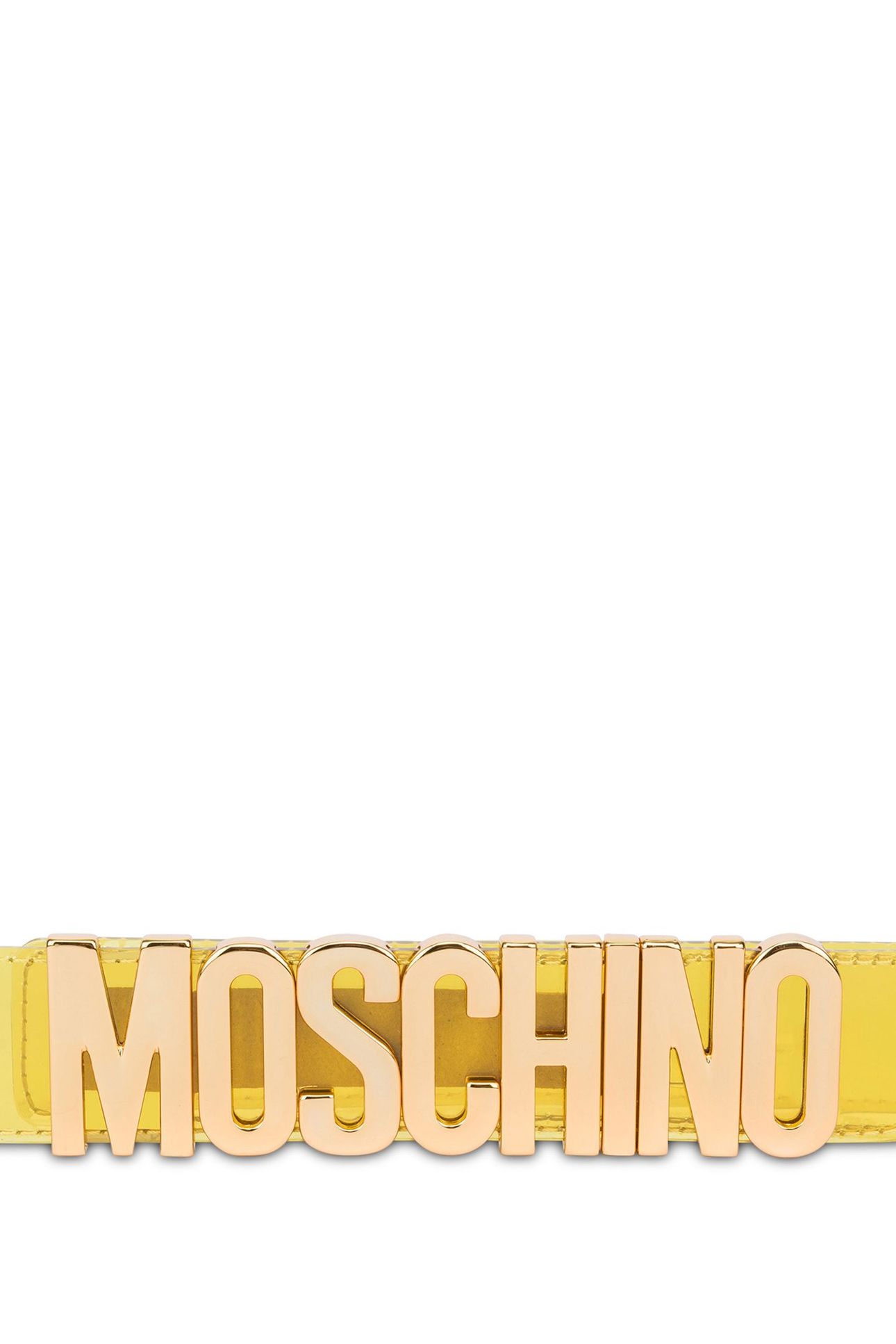 TRANSPARENT LOGO LETTERING BELT YELLOW 3