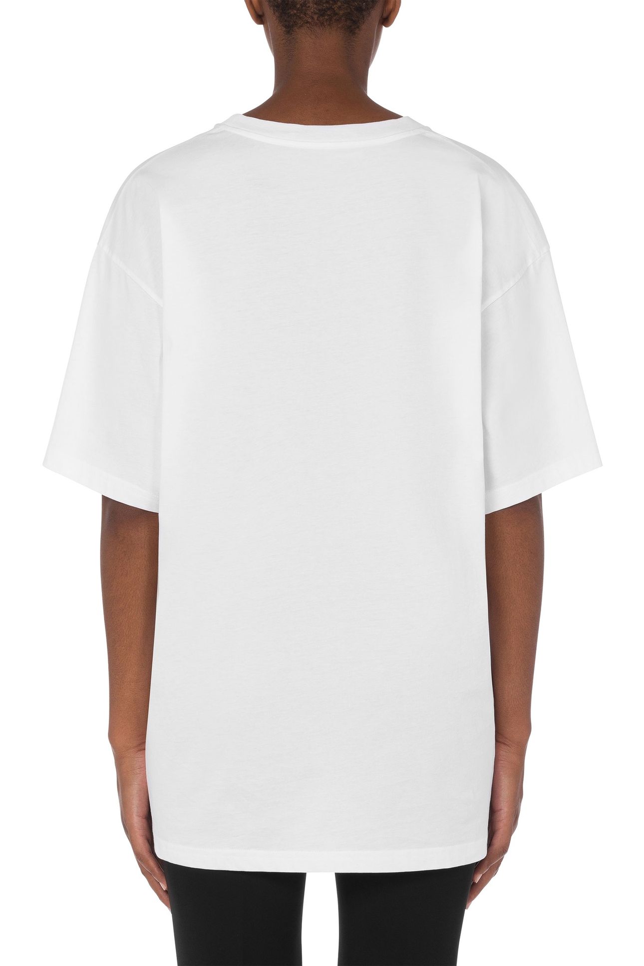 ORGANIC JERSEY CROCHET LOGO T-SHIRT WHITE 2