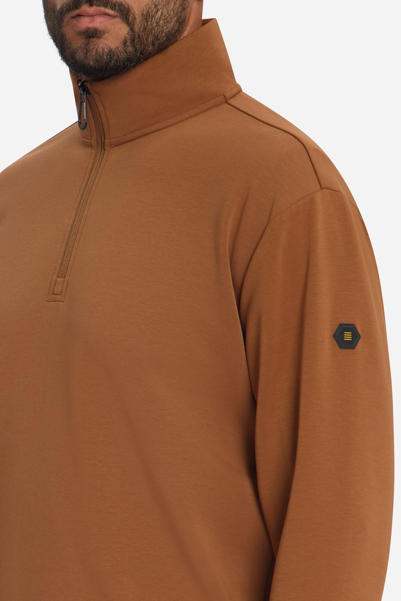 SWEATER HALF ZIP CARAMEL 6