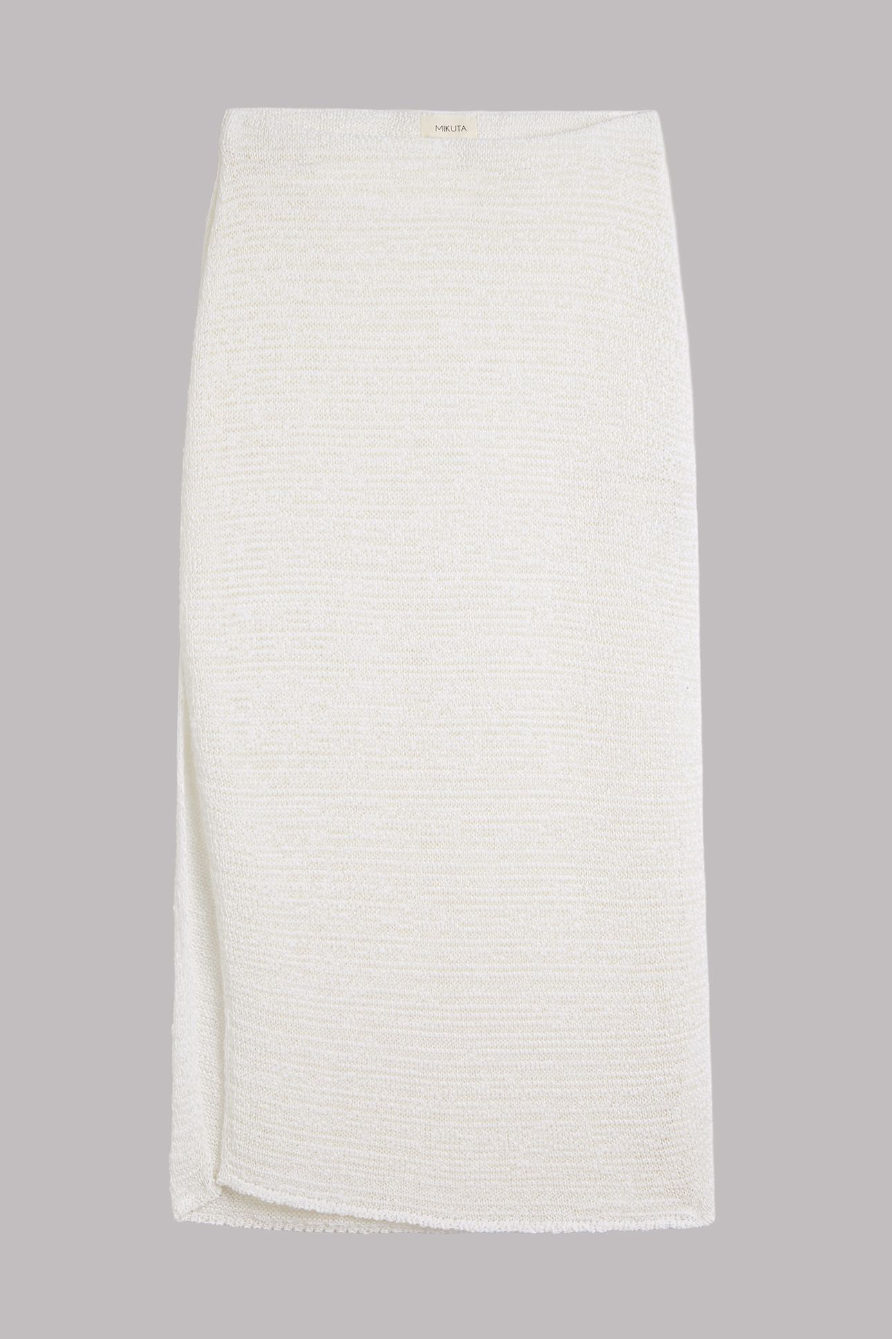 THE WHITE LONG KNITTED SKIRT ECRU 3