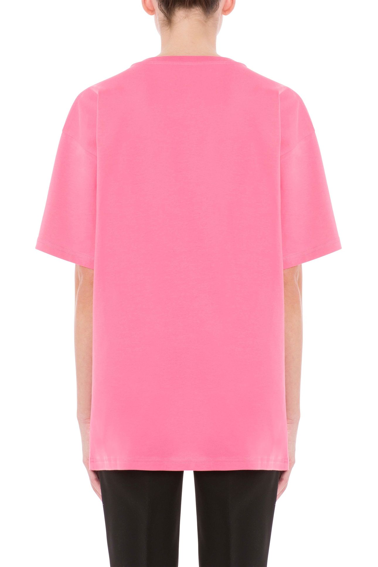 MOSCHINO TEDDY BEAR ORGANIC JERSEY T-SHIRT PINK 2