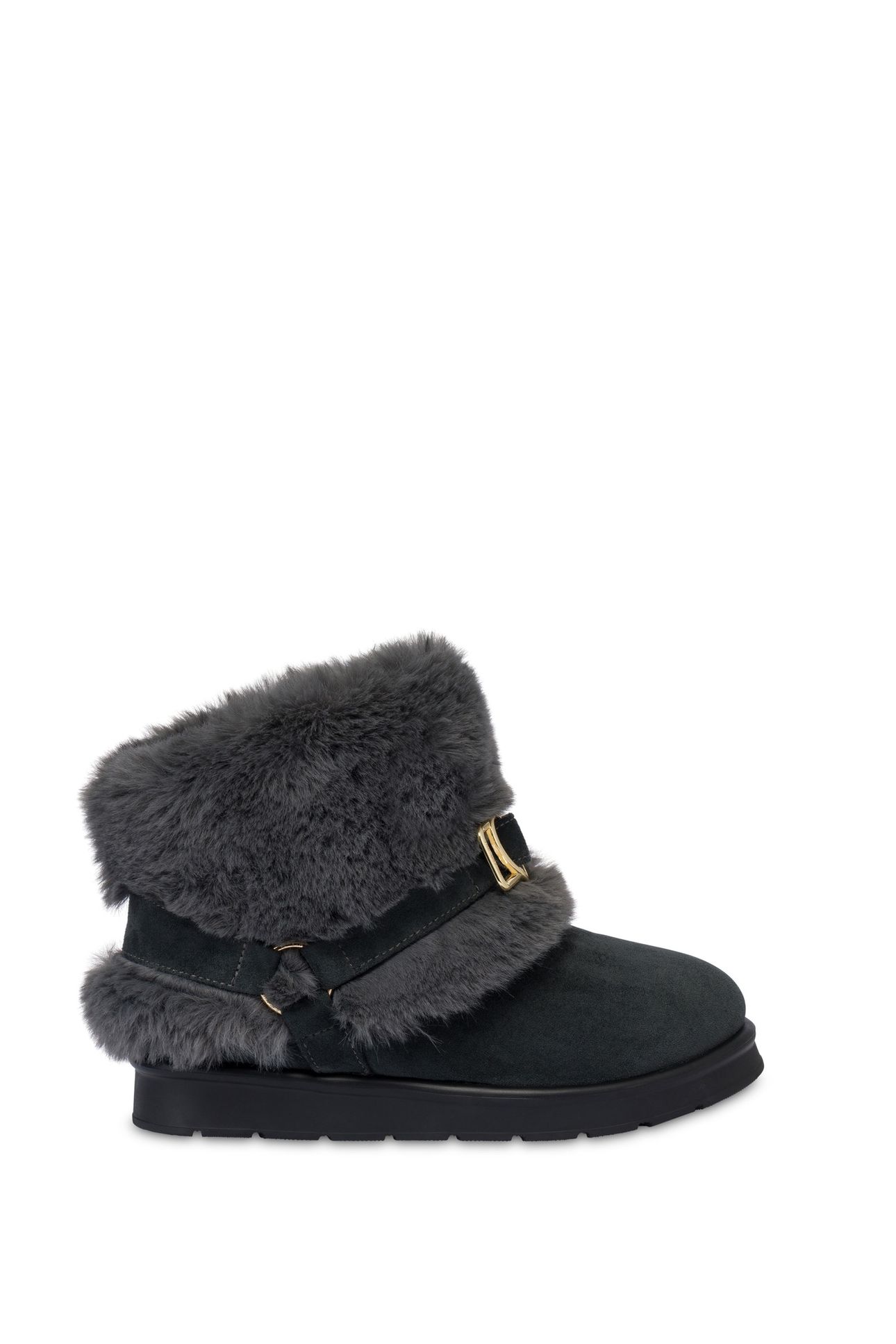 SOFT FABRIC ANKLE BOOTS GREY 1