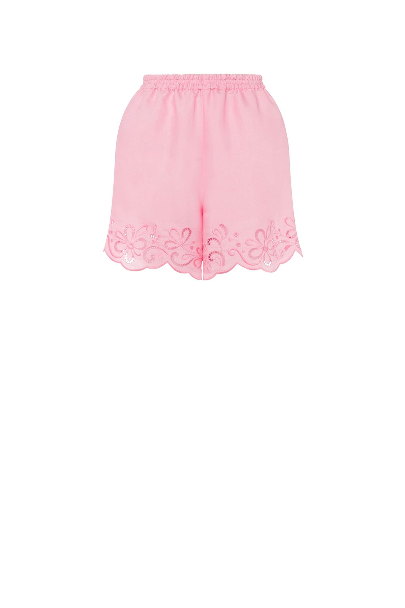 AJOUR NYLON AND VISCOSE SHORTS PINK 3