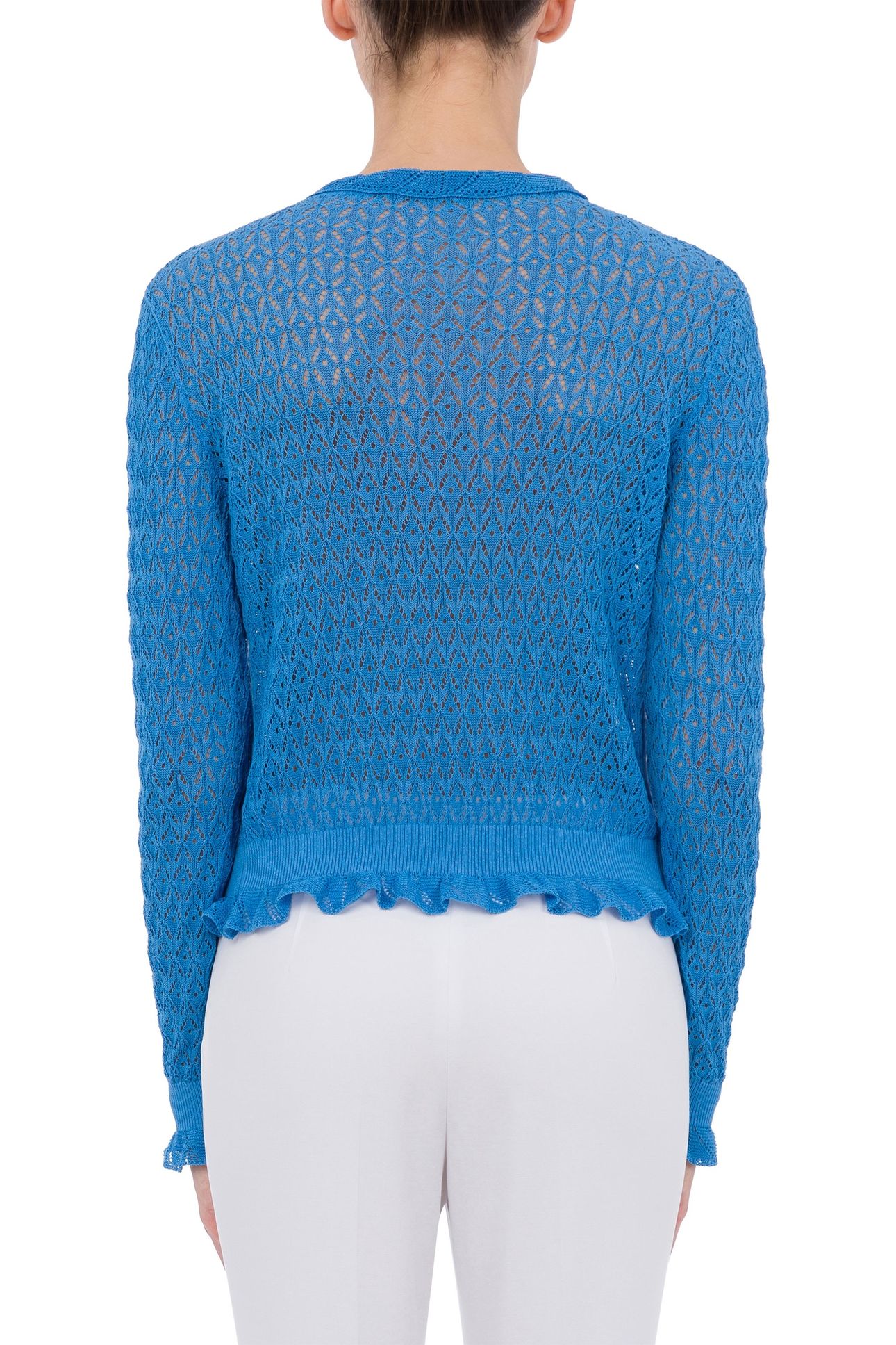 PUNCHED COTTON CARDIGAN BLUE 2