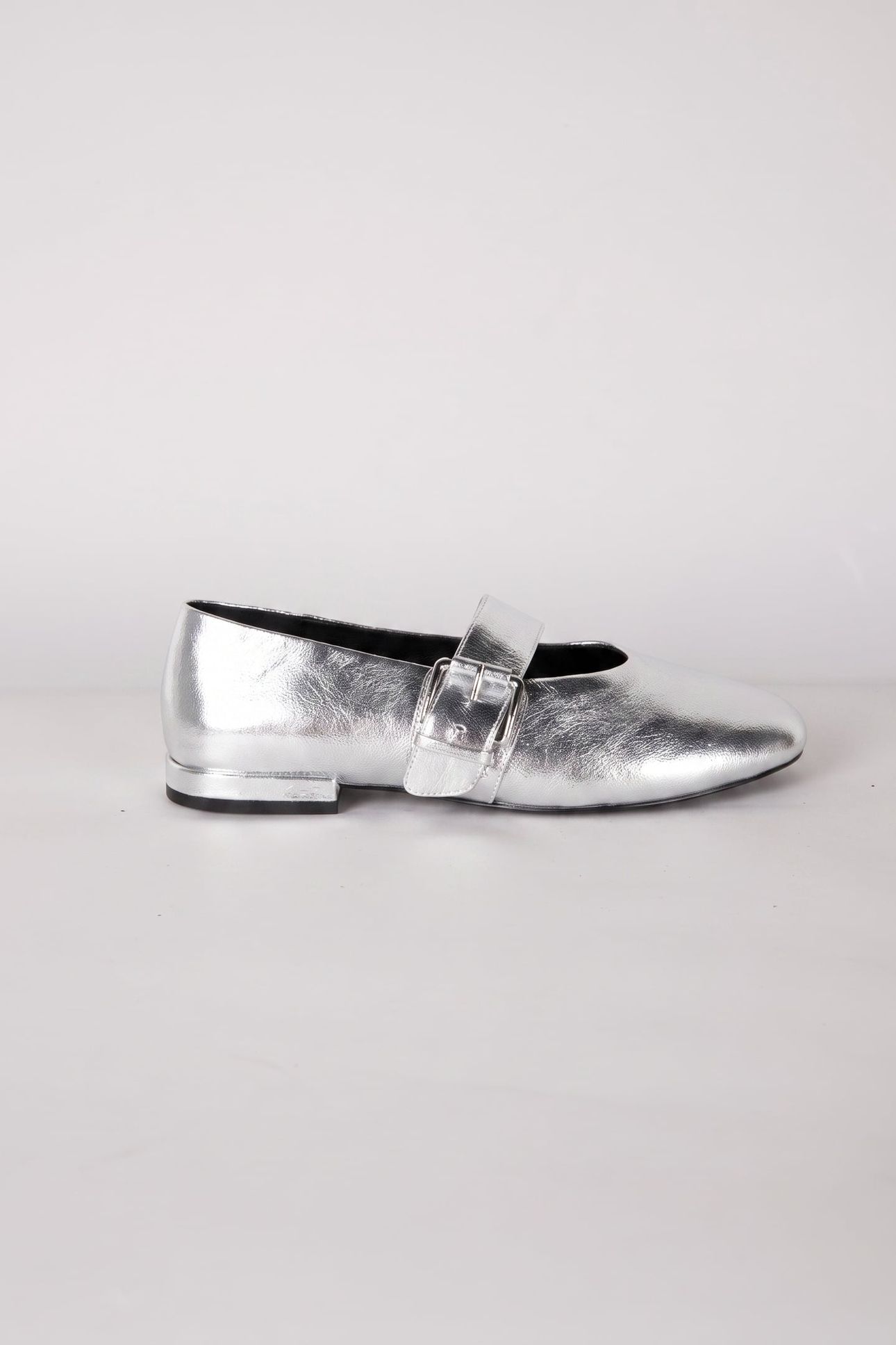 ALESSA CROSS STRAP BALLERINA SILVER 1