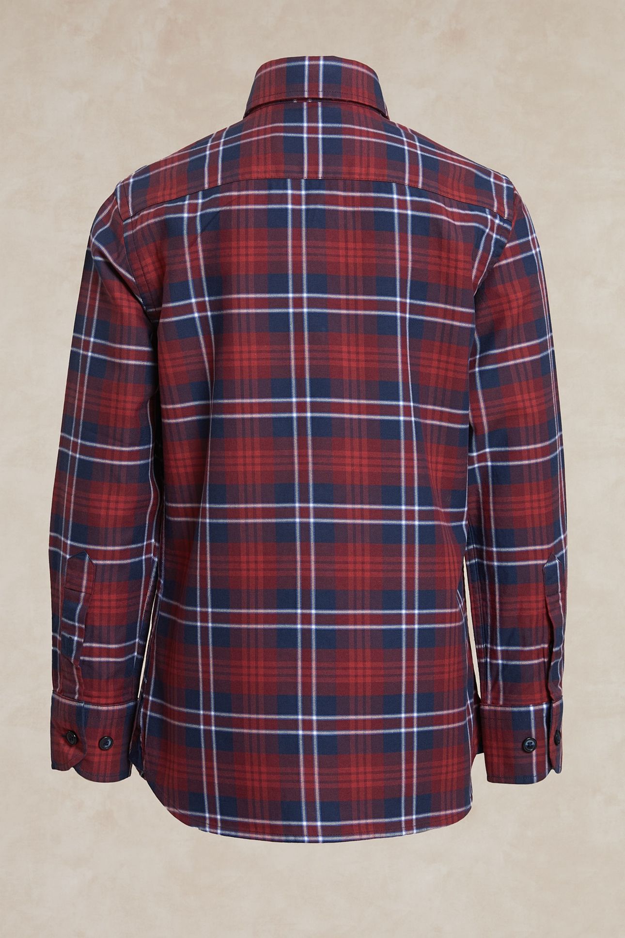 COTTON CHECKED SHIRT BLUE/RED 2