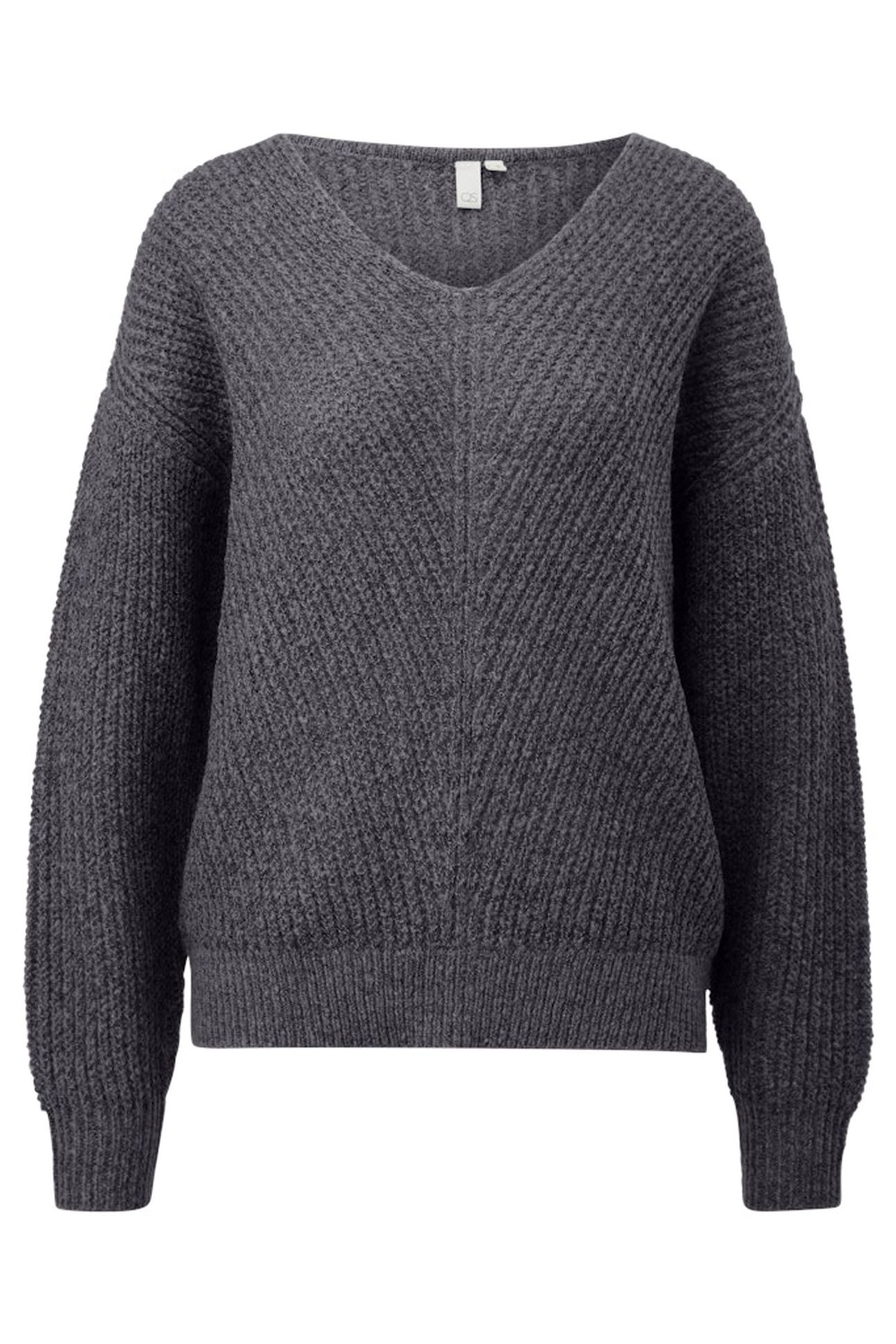 S.OLIVER-QS PULLOVER GREY/BLACK 3