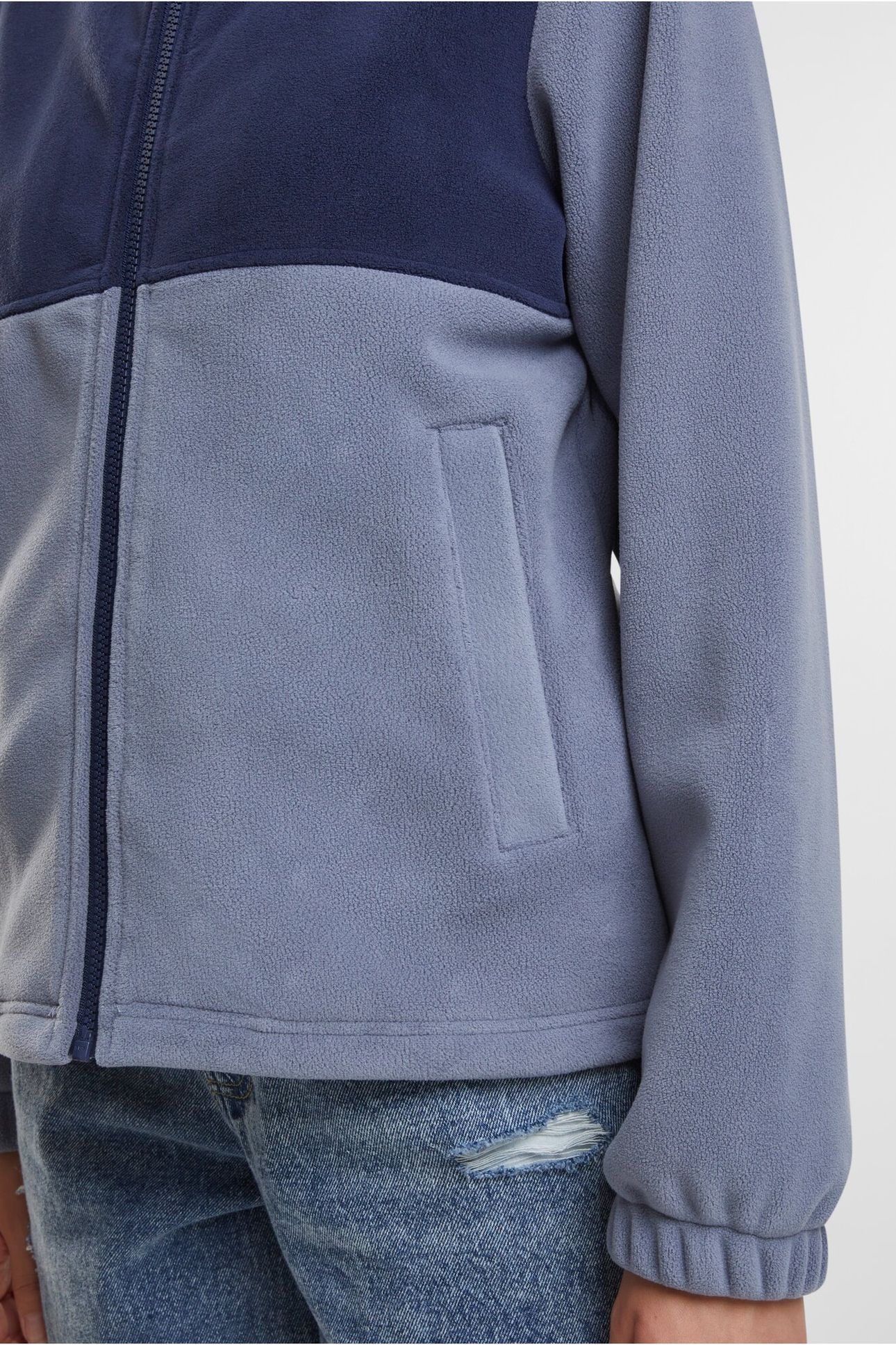 LADIES DOUBLE POLARFLEECE JACKET NAVY/CLOUDSKY 7