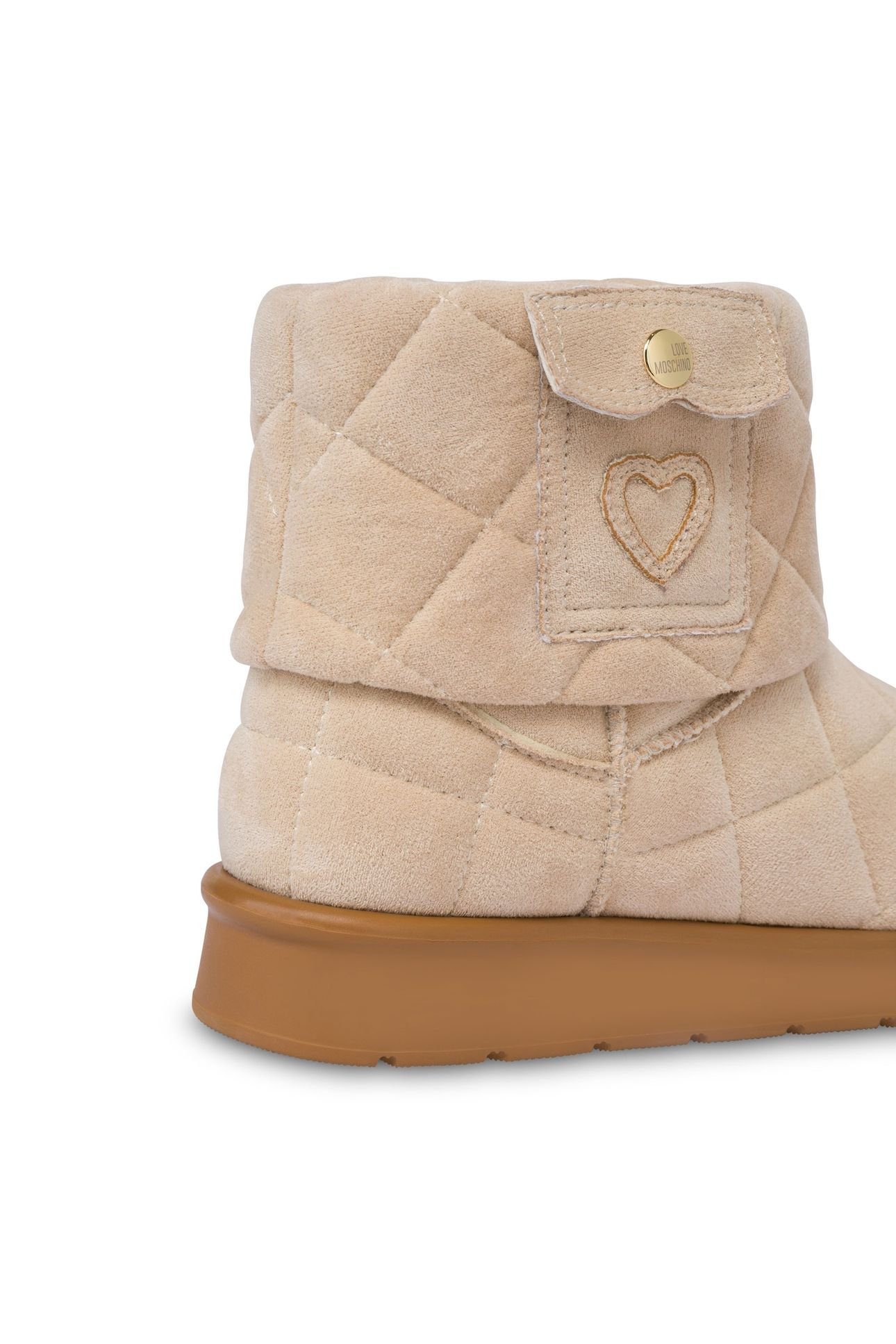 ANKLE BOOTS IN SOFT QUILTED FABRIC BEIGE 2