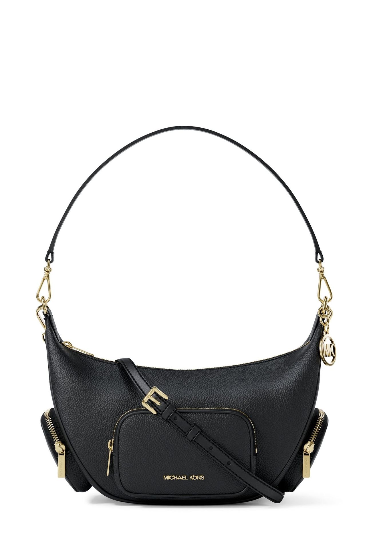 MEDIUM CONVERTIBLE POCKET SHOULDER BAG BLACK 1