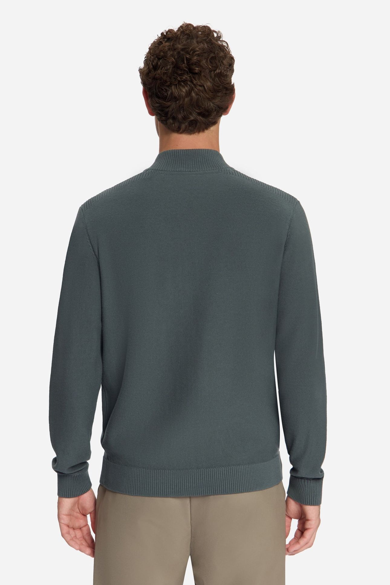 PULLOVER FULL ZIP SHOULDER DETAIL DARK STEEL 2