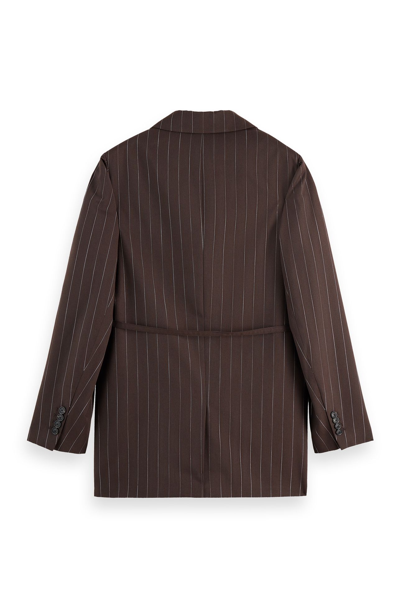 DOUBLE BREASTED LUREX PINSTRIPE BLAZER CHOCOLATE PLUM 5