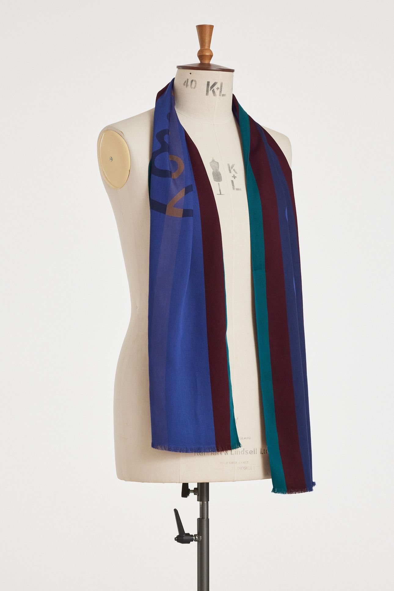MEN SCARF REGGIE STRIPE COBALT BLUE 3