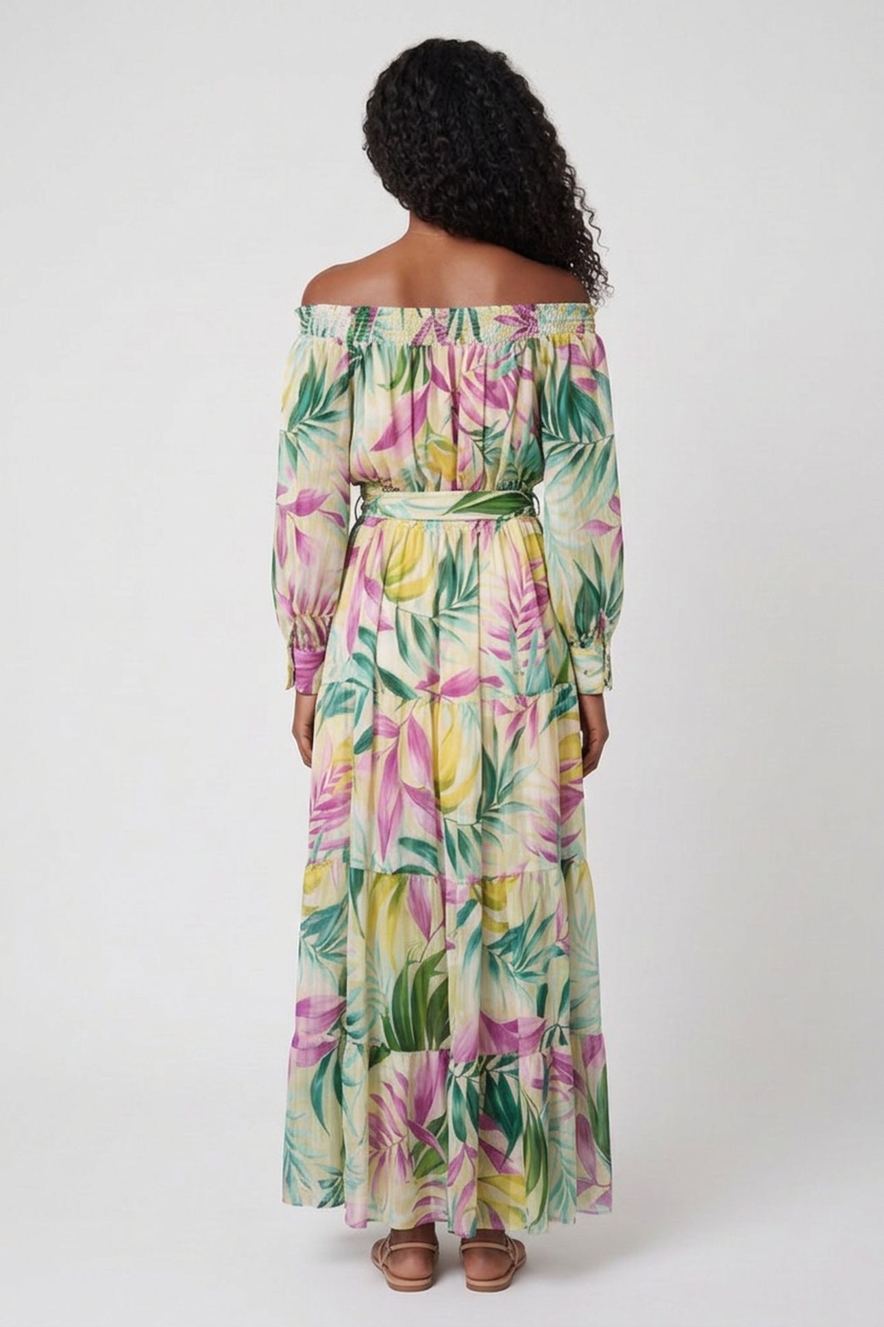 JOSEE OFF SHOULDER L TROPICAL ESCAPE PRIN 2