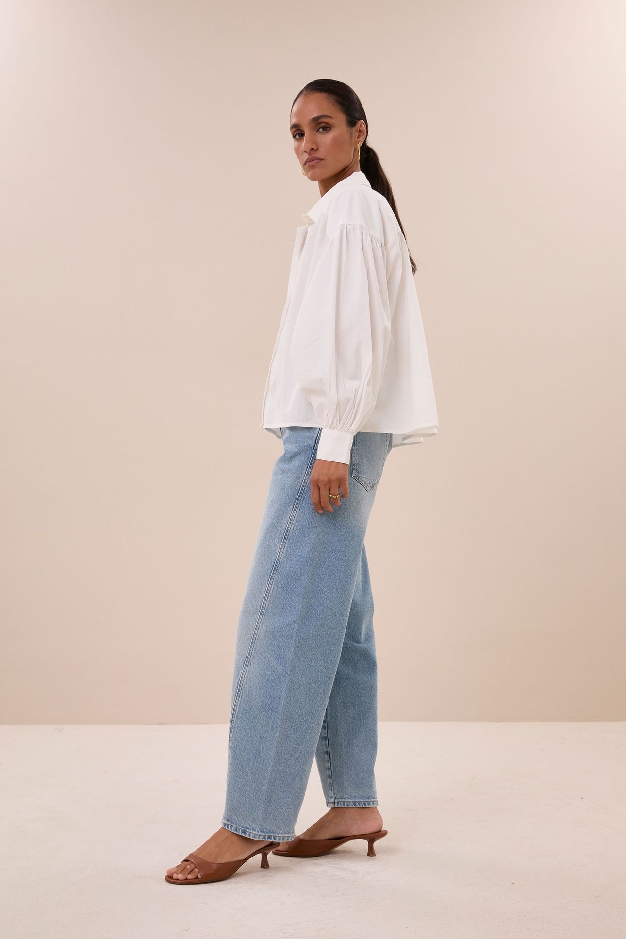 SARAH POPLIN BLOUSE WHITE 4