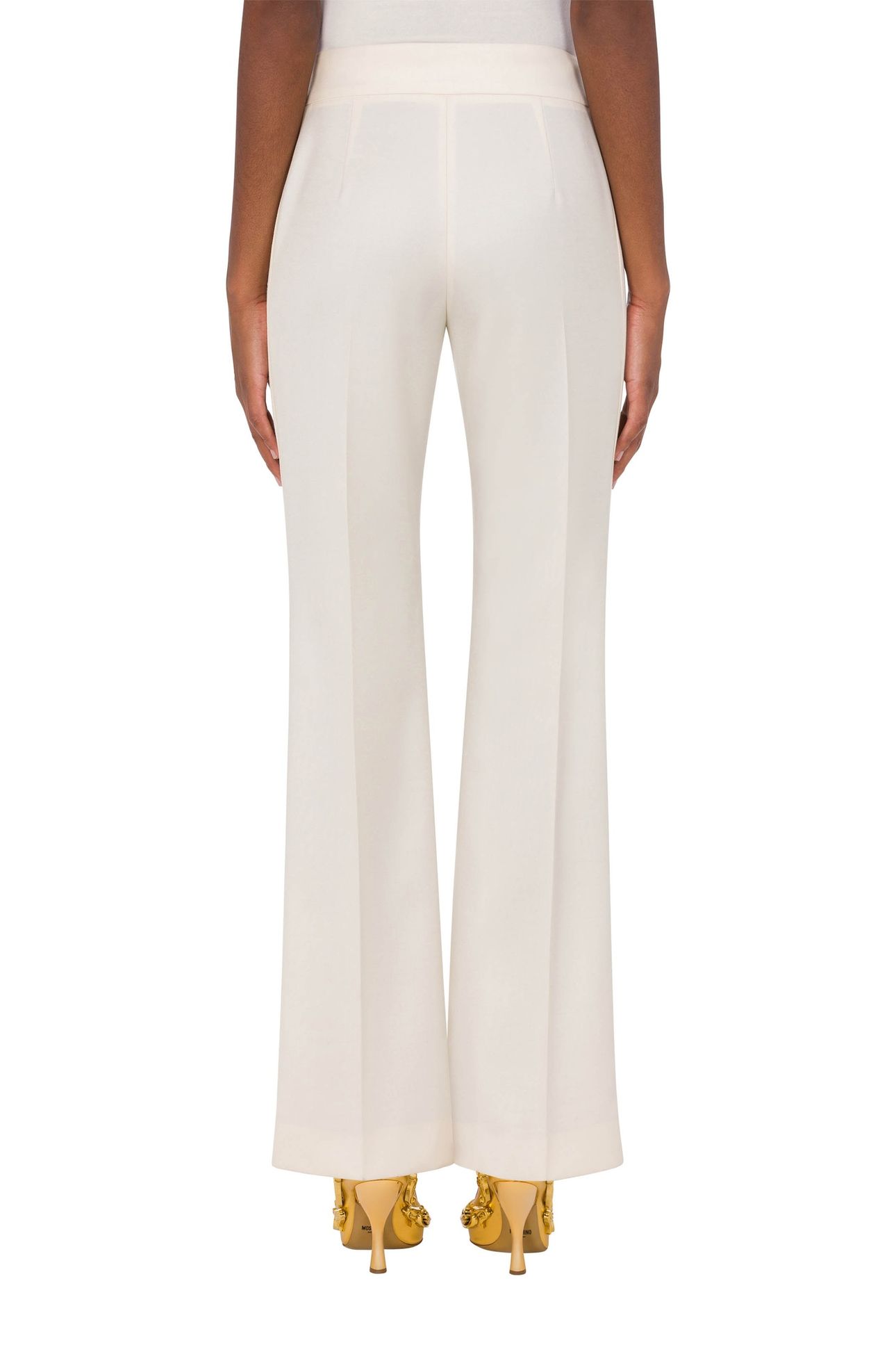 WOOL TWILL TROUSERS FAUCET DETAILS WHITE 2