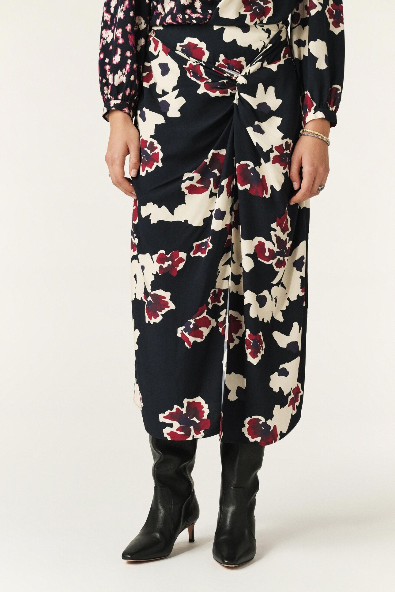 MID-LENGTH SKIRT BORDEAUX 4