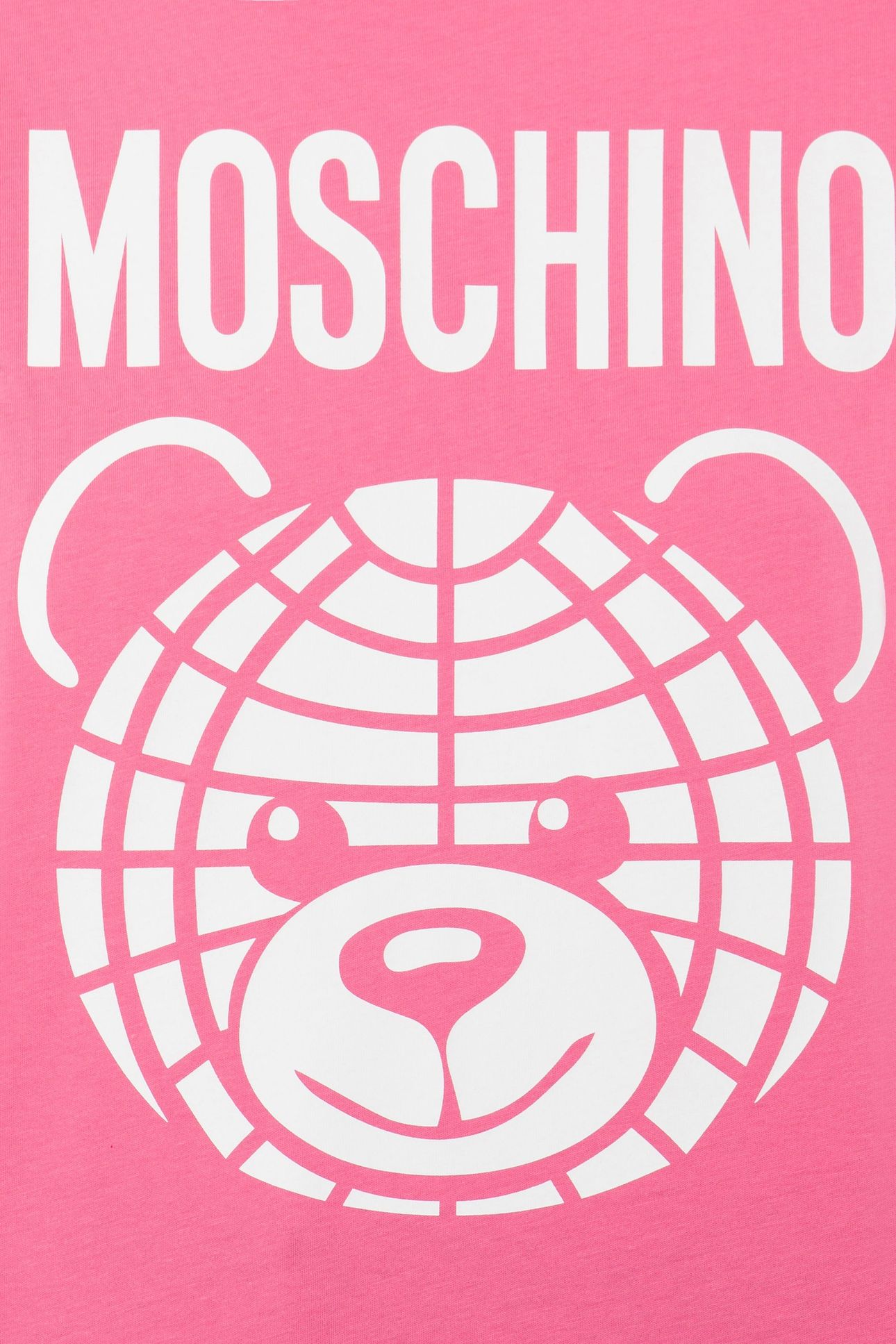 MOSCHINO TEDDY BEAR ORGANIC JERSEY T-SHIRT PINK 4