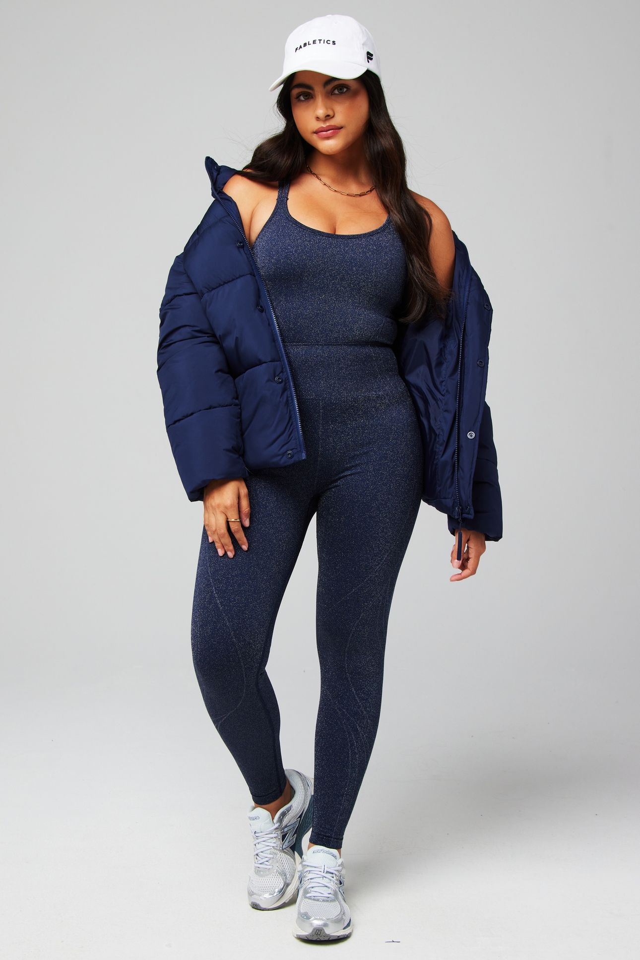 SEAMLESS LUREX JUMPSUIT DEEP NAVY SPARKLE 2