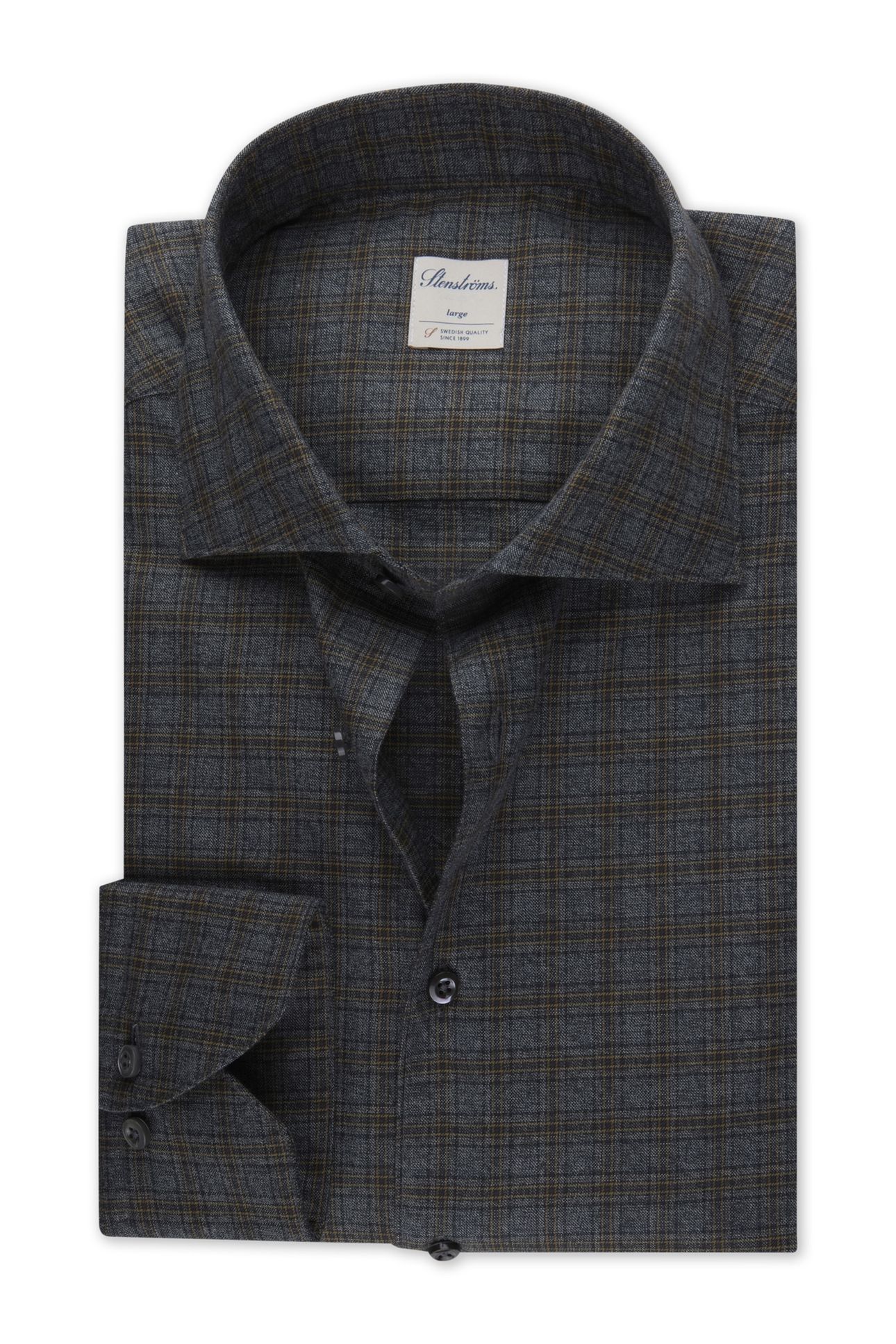FITTED BODY/90, RC CUFF DARK GREY CHECK 3