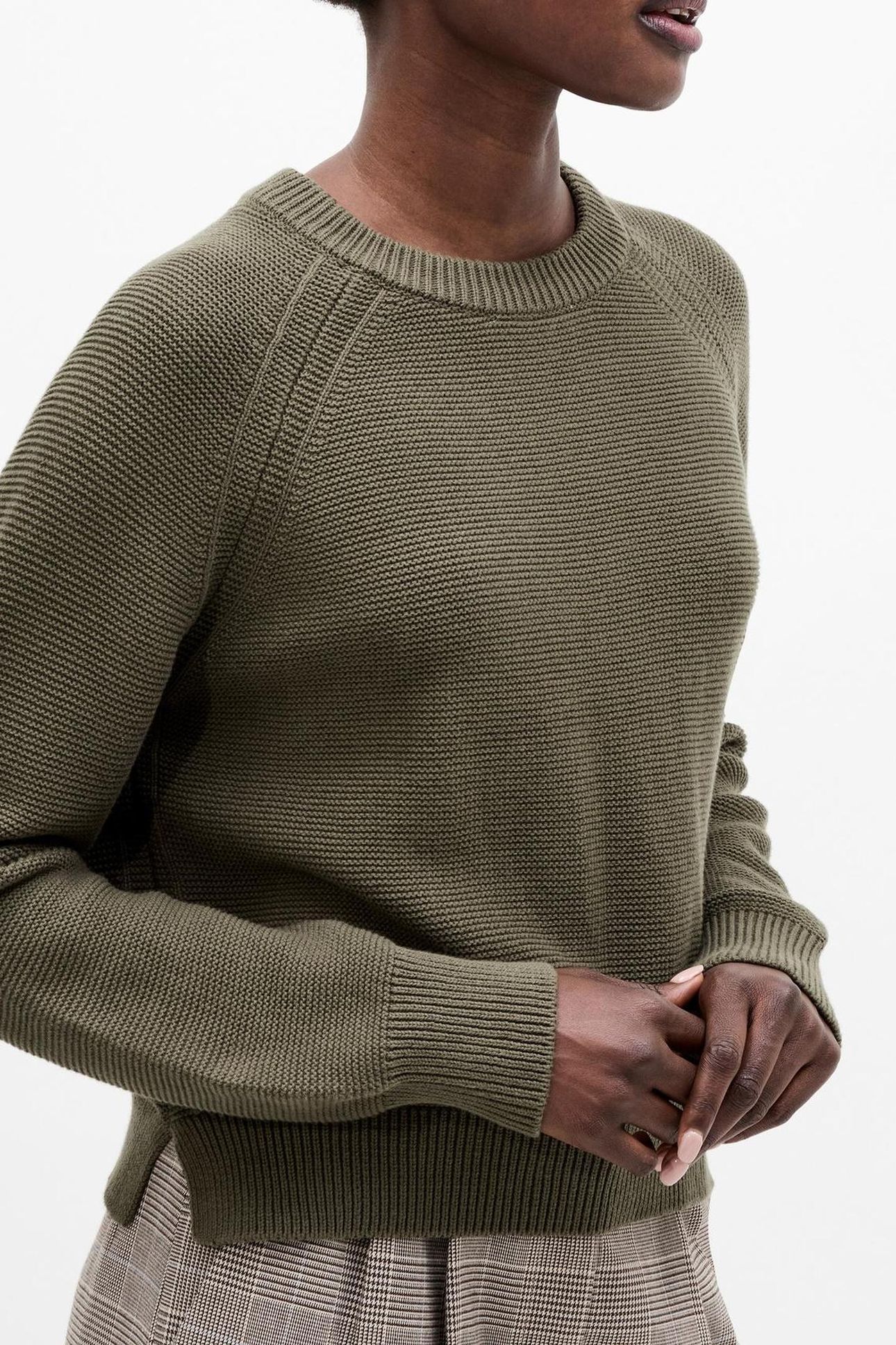 LILY MOZART CREW NK JUMPER KHAKI GREEN KHAKI GREEN 4