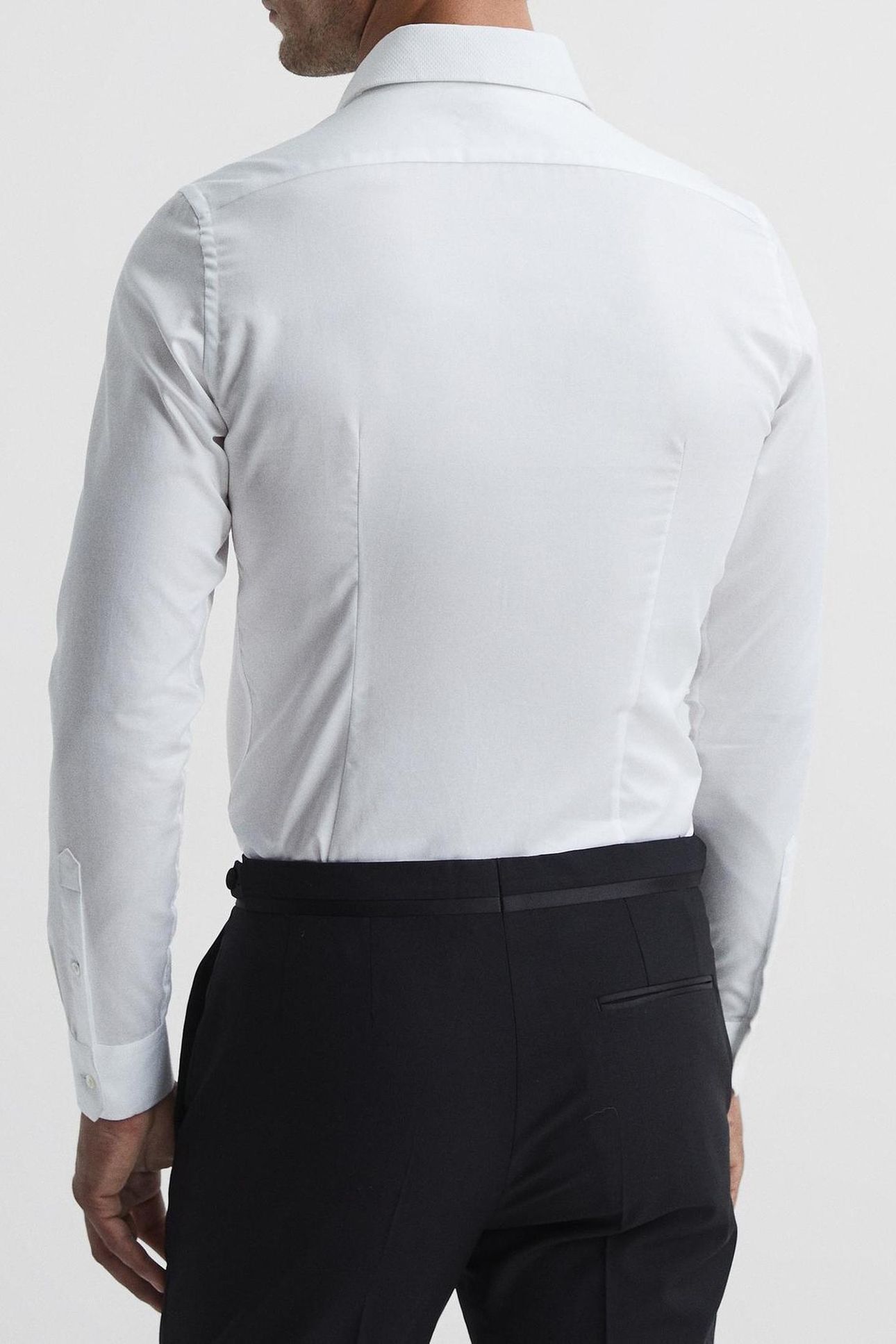 LS MARCELLA BIB COTTON DINNER SHIRT WHITE 3