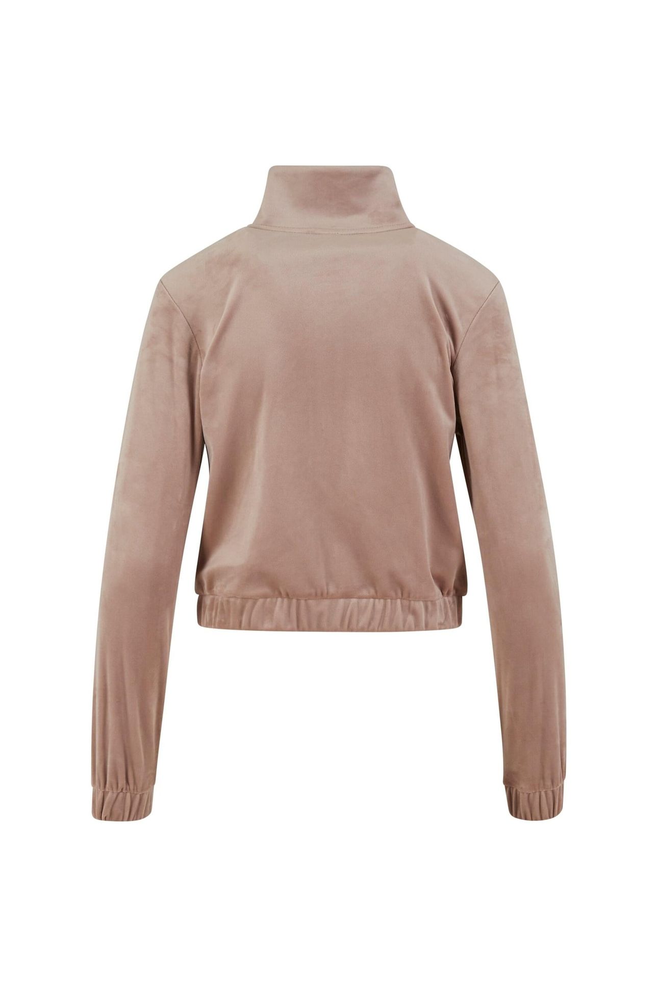 LADIES SHORT VELVET TRACK JACKET DUSKROSE 4