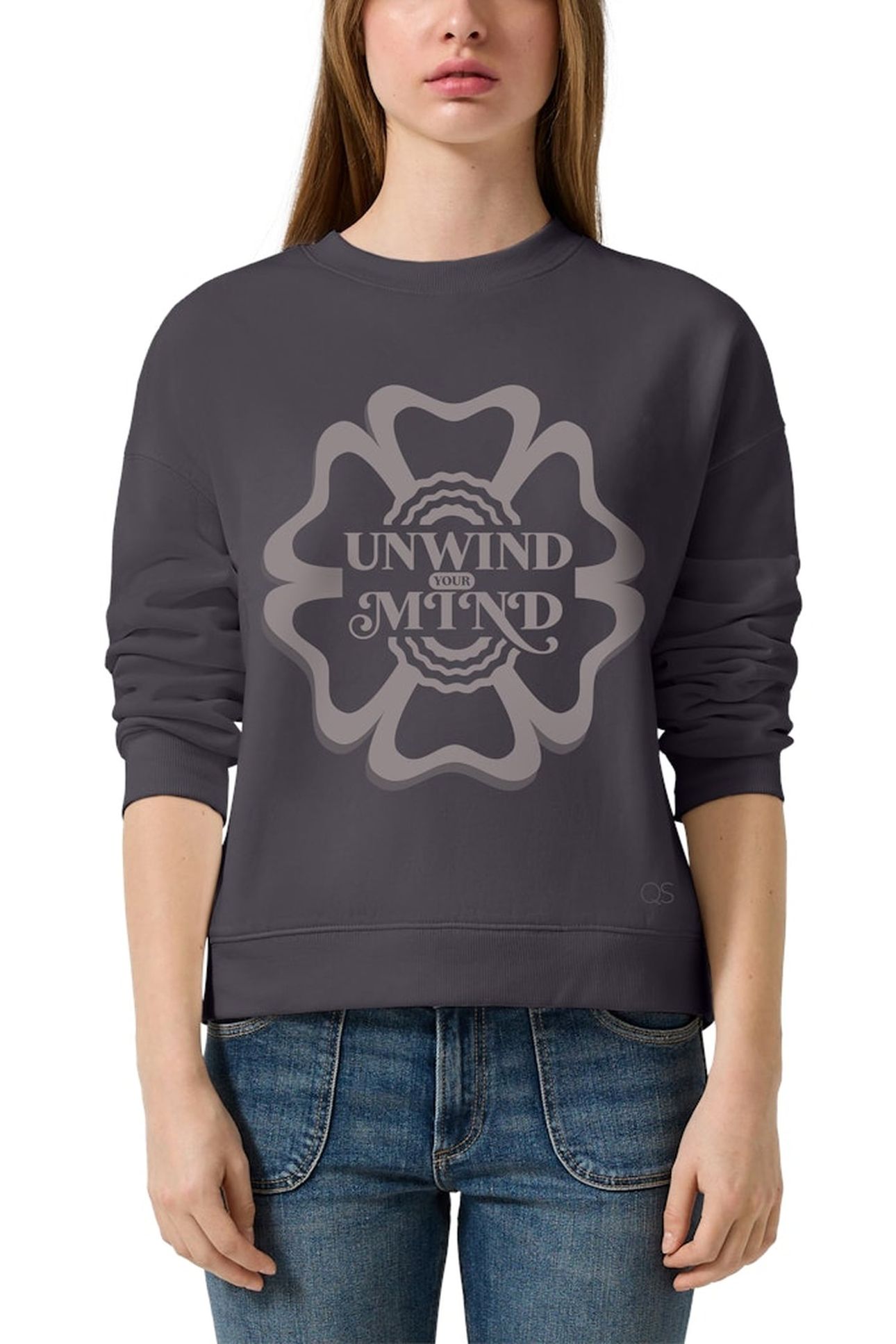 S.OLIVER-QS SWEATSHIRTS GREY/BLACK 1