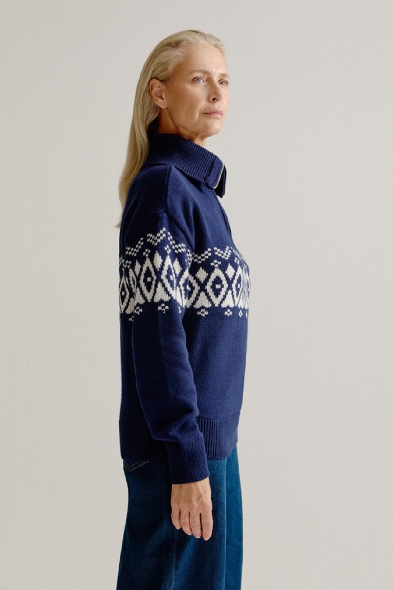 LYDIA SWEATER NAVY PRINT 4