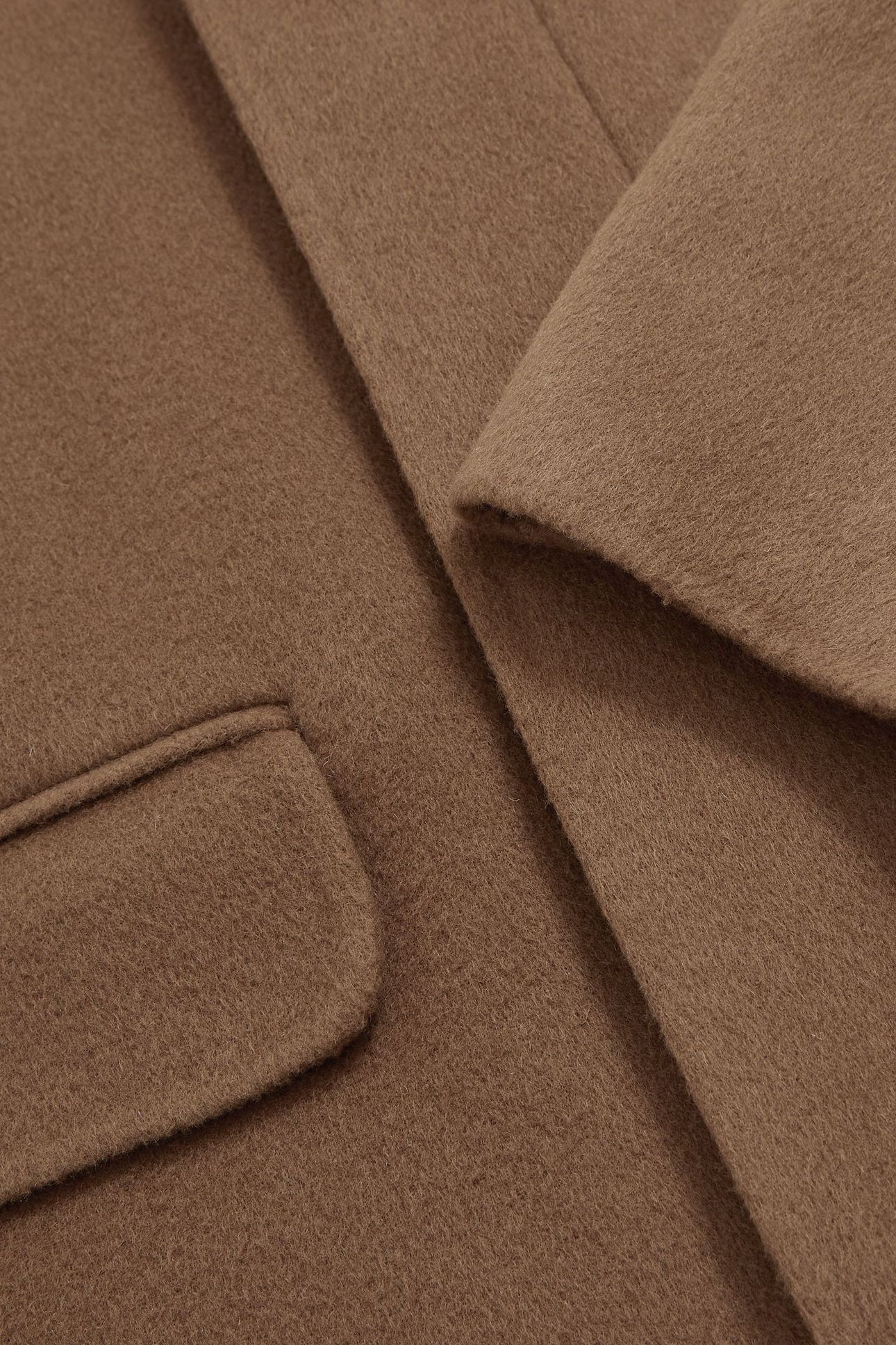 LS BUTTON THROUGH DOUBLE FACE WOOL JACKET BROWN 5