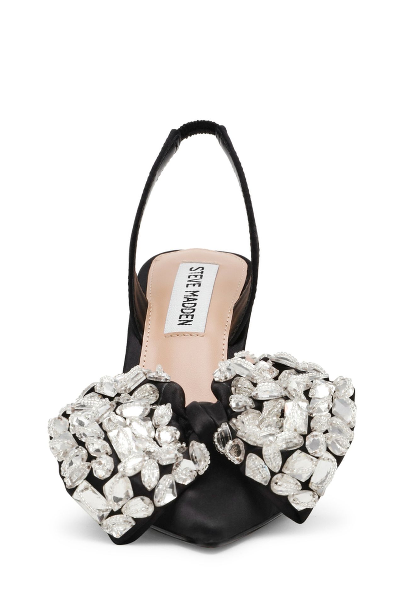 LOVIE PUMPS BLACK SATIN 5