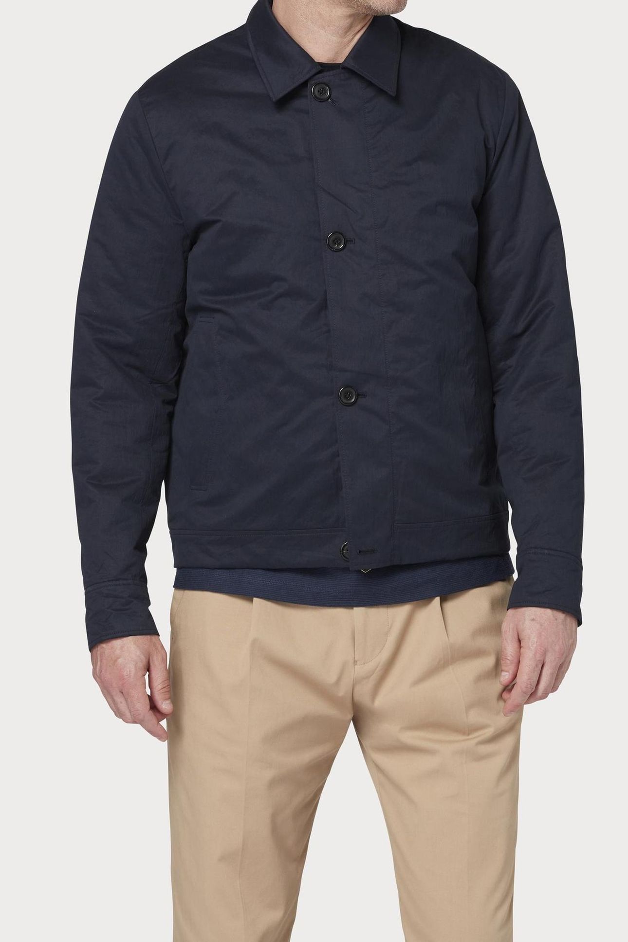 MENS WADDED HARRINGTON JKT NAVY 1