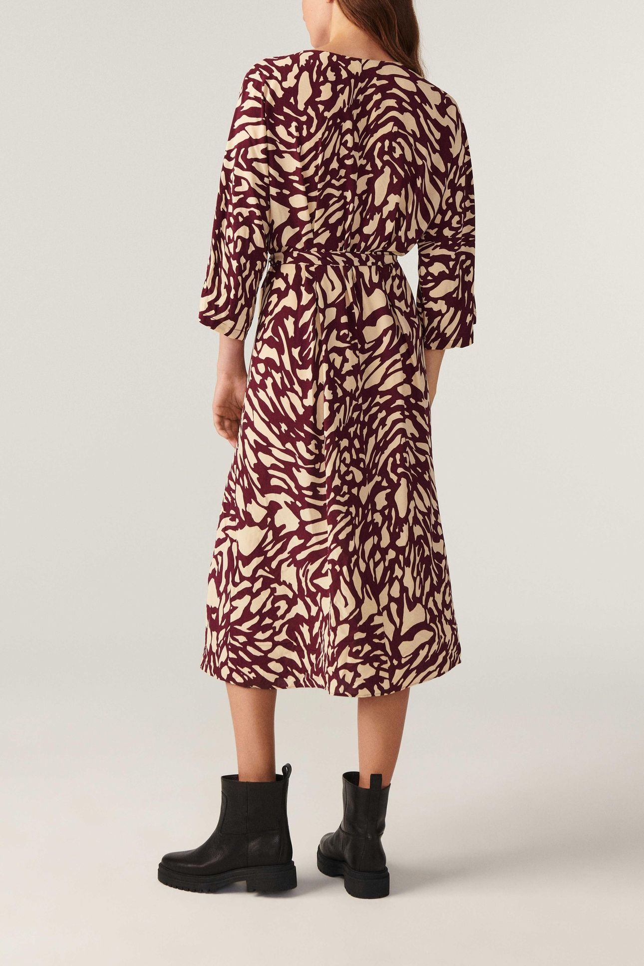 MID-LENGTH DRESS BORDEAUX 2